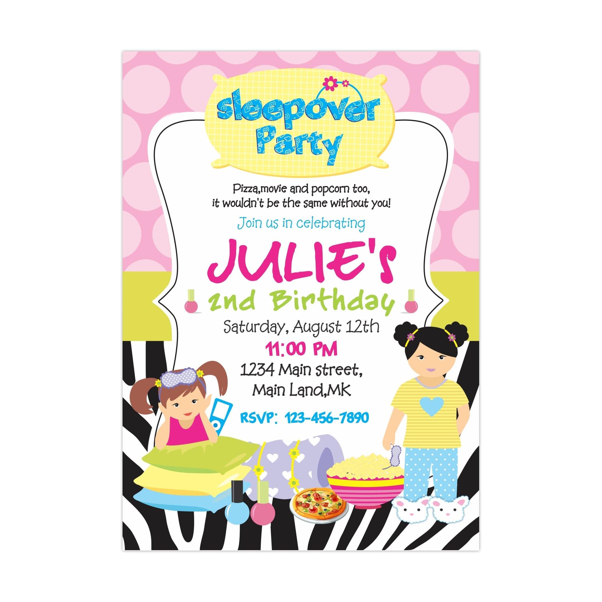 Slumber Theme E-Invitations THEME PARTIES Pretty UR Party
