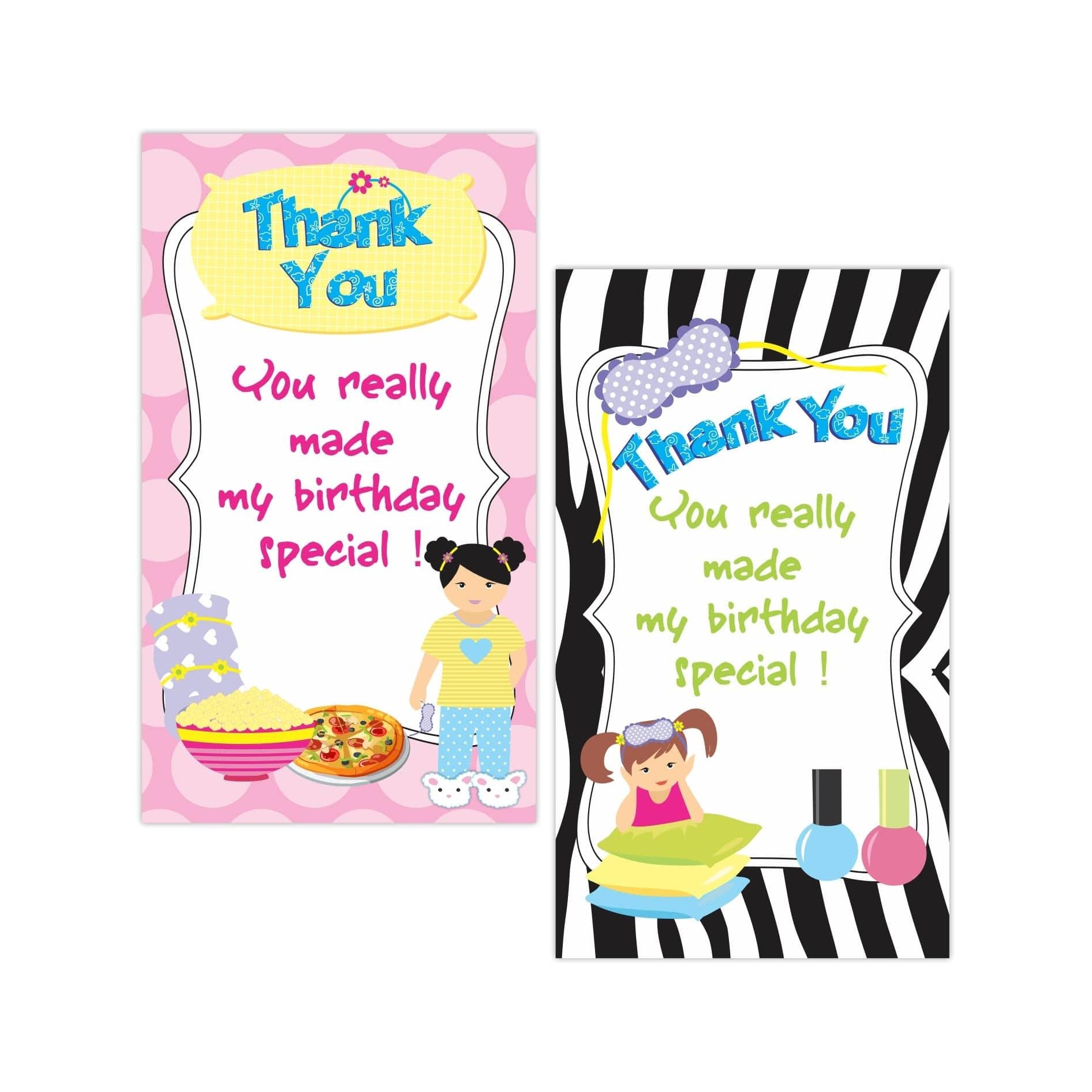 Slumber Thank you Tags THEME PARTIES Pretty UR Party
