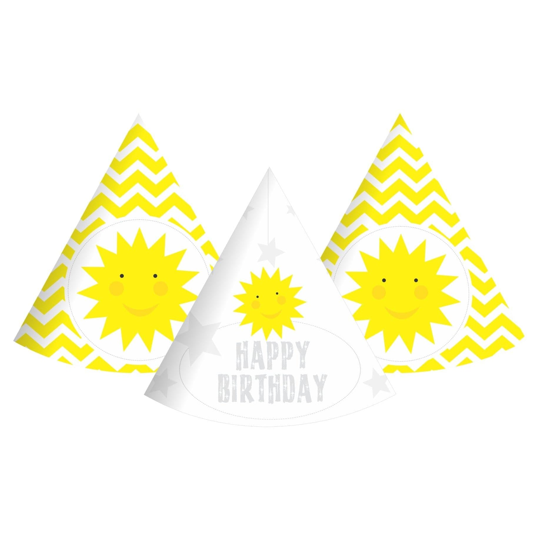 Sun and Moon Theme Hats - Pack of 10 THEME PARTIES Pretty UR Party