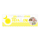 Personalized Sun and Moon Banner 30in ALL PARTY SUPPLIES Pretty UR Party