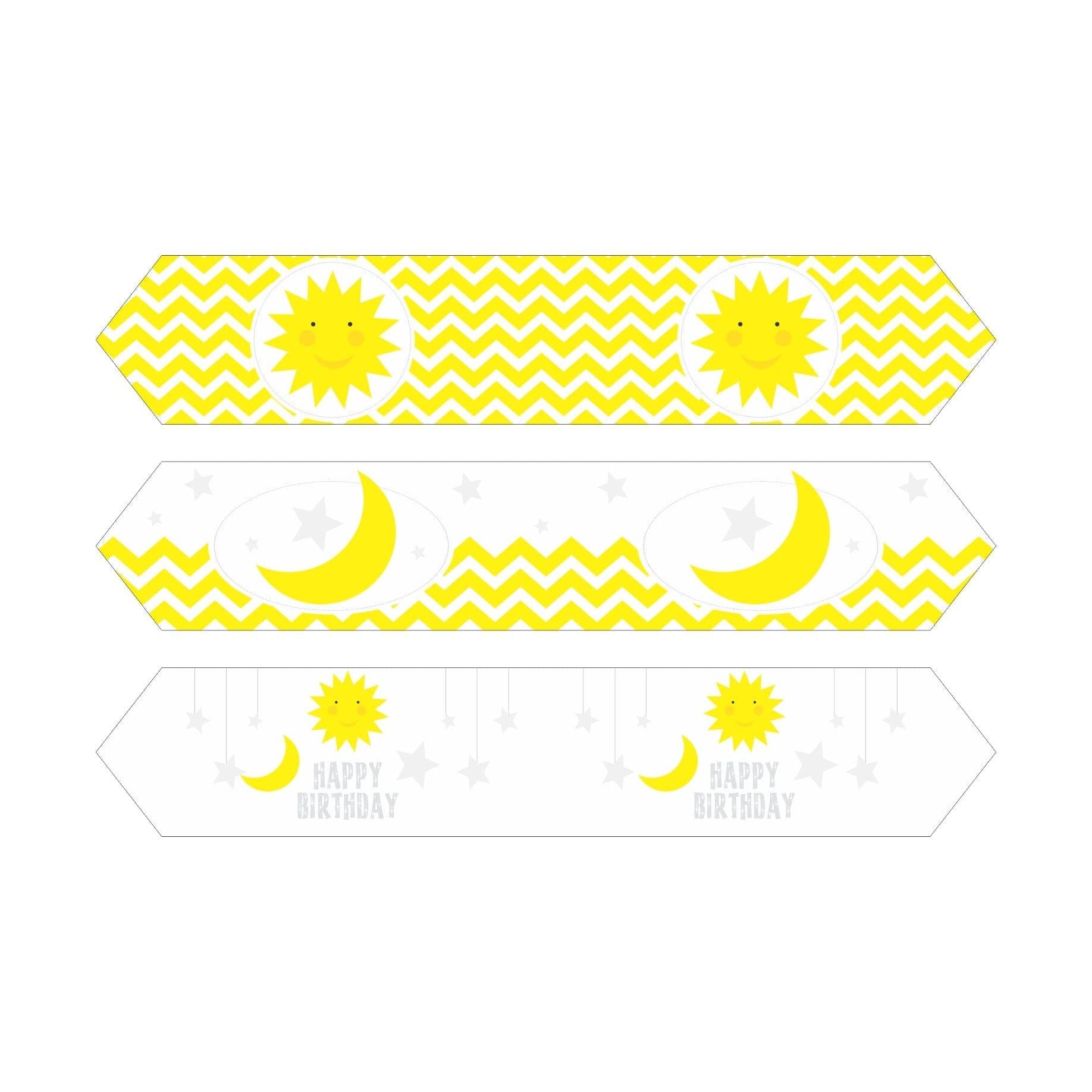 Sun and Moon Drink Straws THEME PARTIES Pretty UR Party