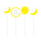 Sun and Moon theme Cupcake Toppers THEME PARTIES Pretty UR Party