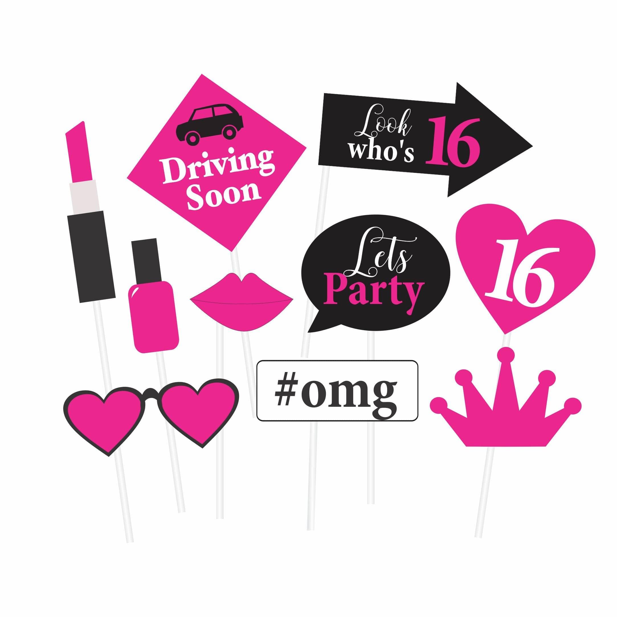 Sweet Sixteen Photo Prop THEME PARTIES Pretty UR Party