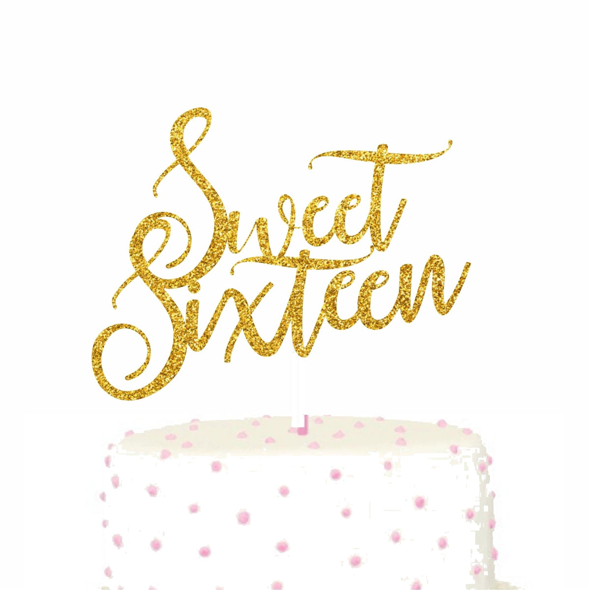 Sweet Sixteen Theme Cake Topper
