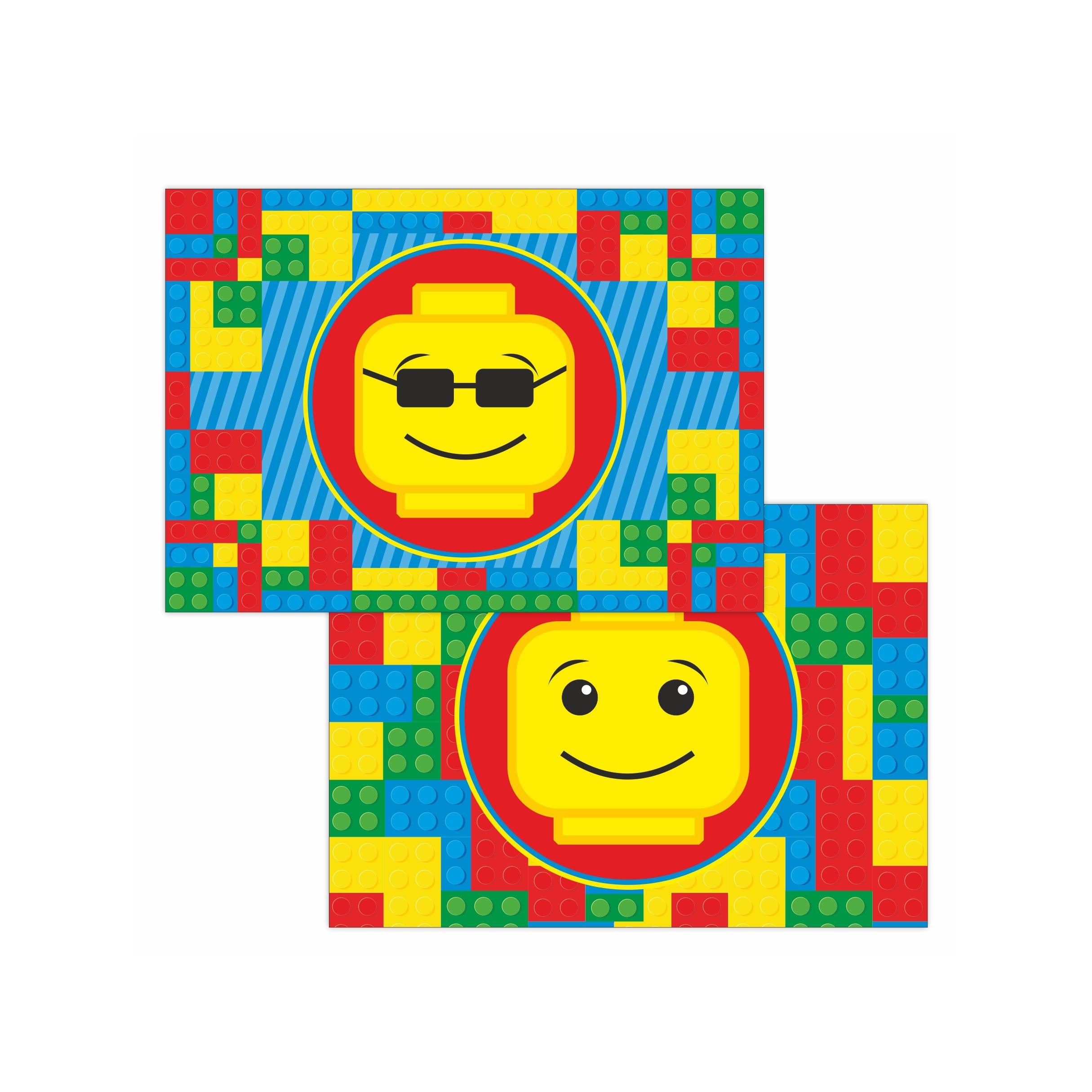 Lego inspired Table Mats THEME PARTIES Pretty UR Party