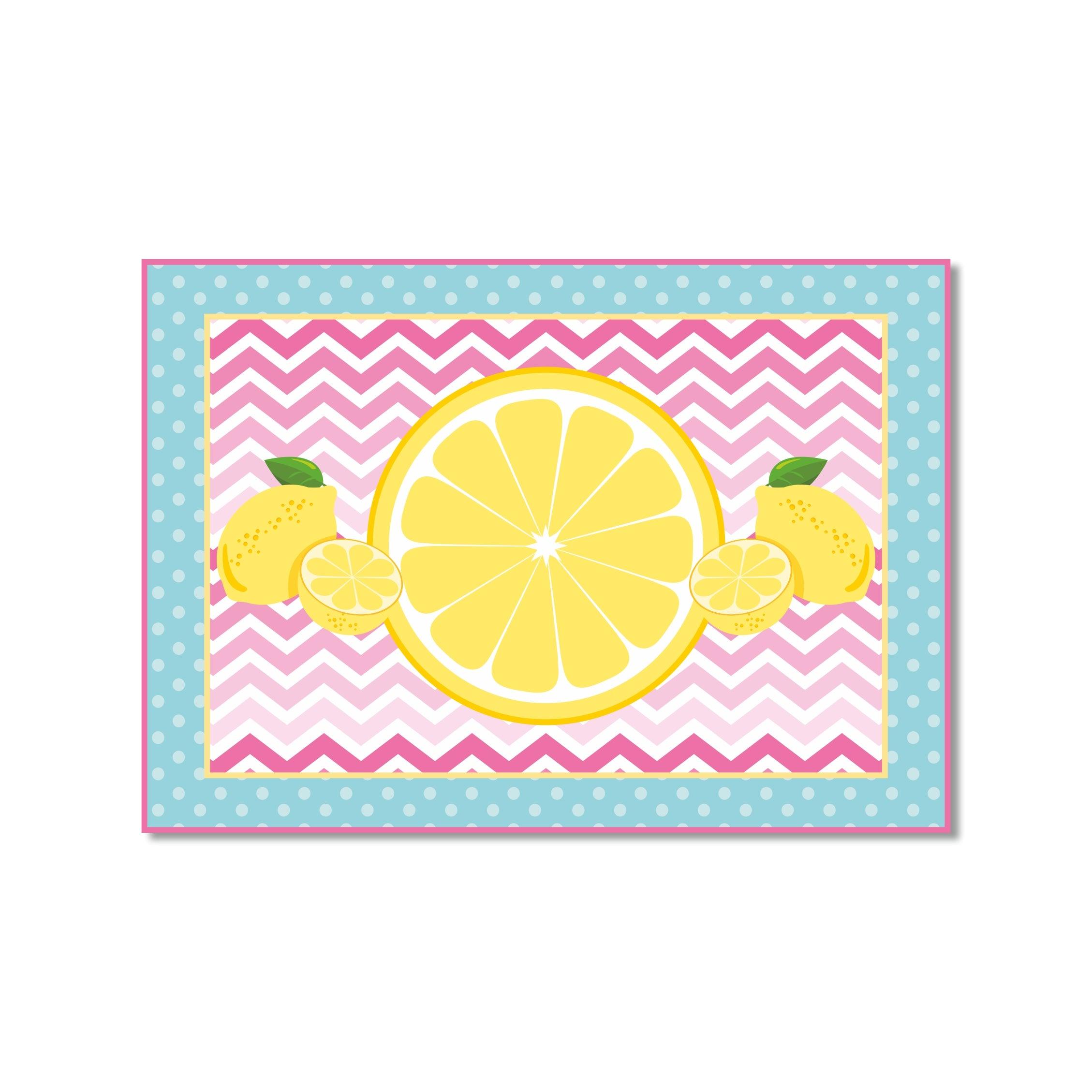 Pink lemonade 1st birthday Table Mats ALL PARTY SUPPLIES Pretty UR Party