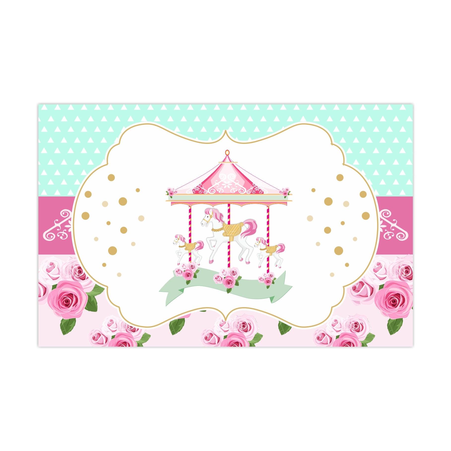 Carousel Table Mats THEME PARTIES Pretty UR Party