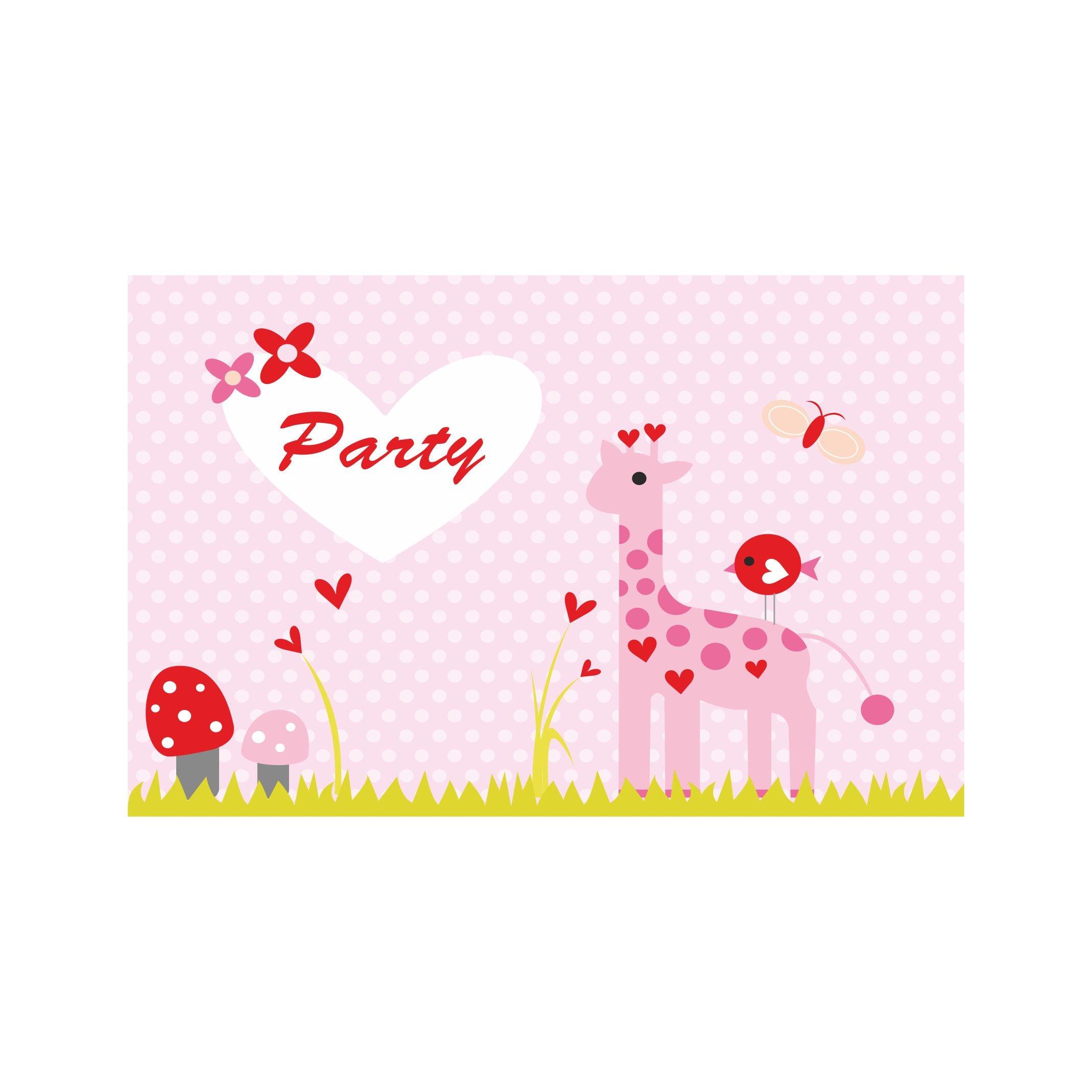 Girly Giraffe Table Mats THEME PARTIES Pretty UR Party