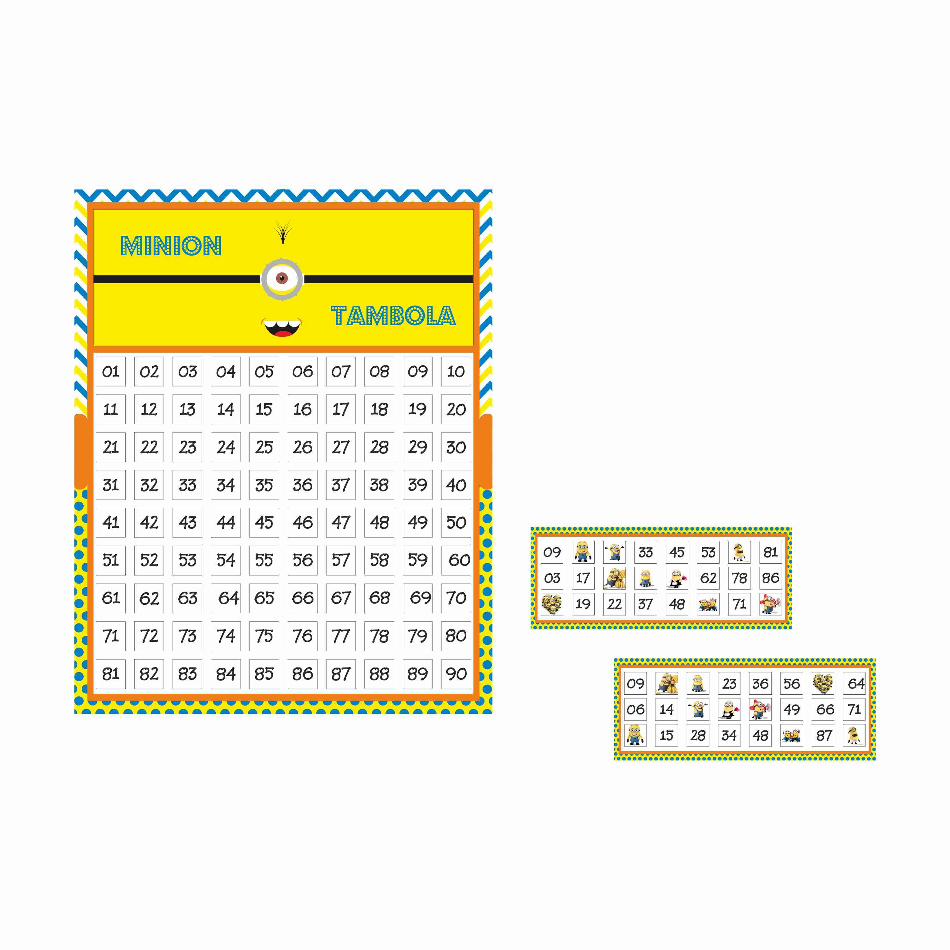 Despicable Me Minions Inspired Tambola Game ALL PARTY SUPPLIES Pretty UR Party