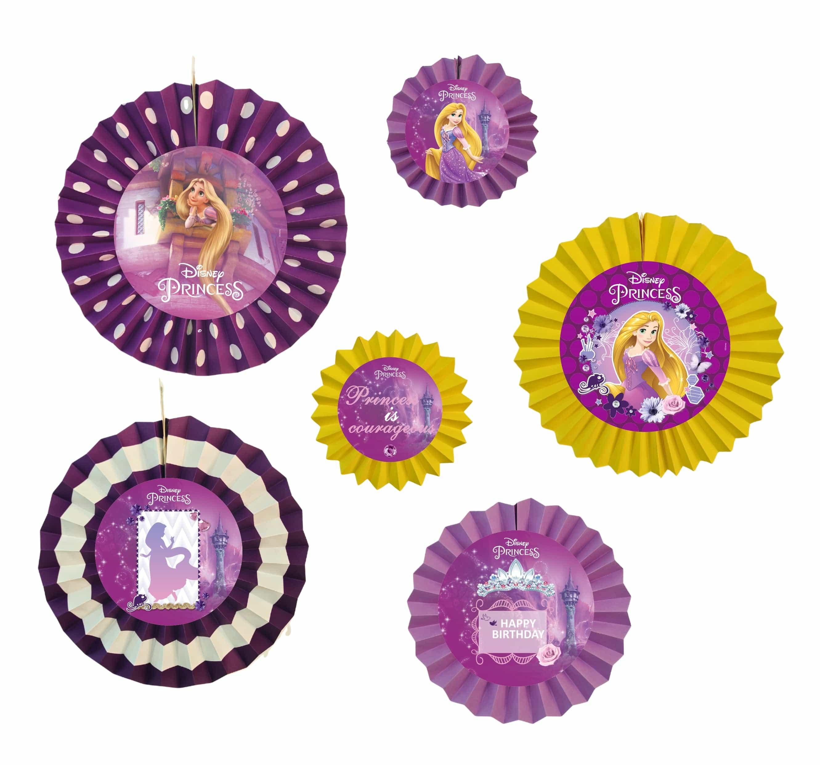 Tangled Paper Fans - Set of 6 THEME PARTIES Pretty UR Party