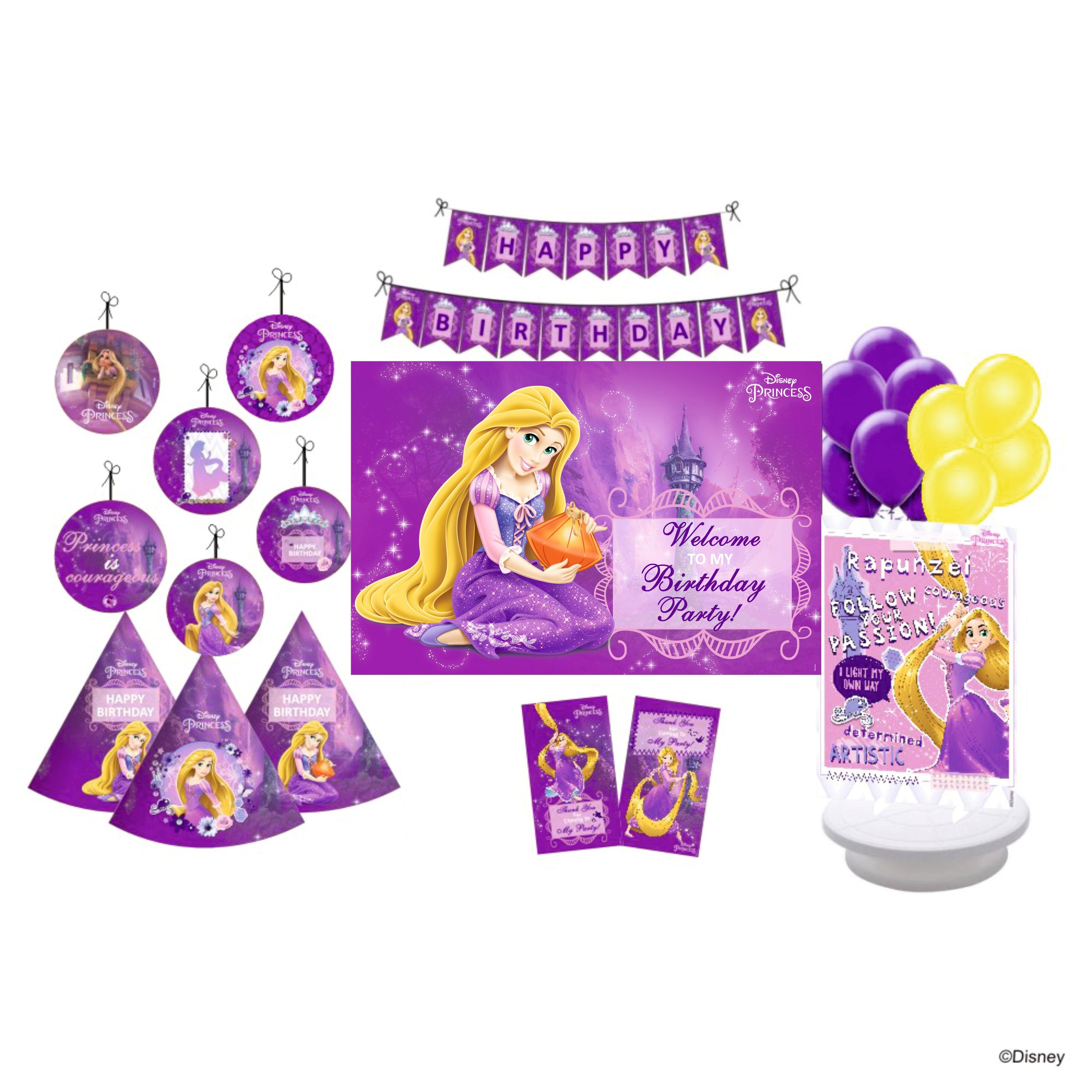 Disney Tangled Party Decorations Kit - 80 pieces combo pack THEME PARTIES Pretty UR Party