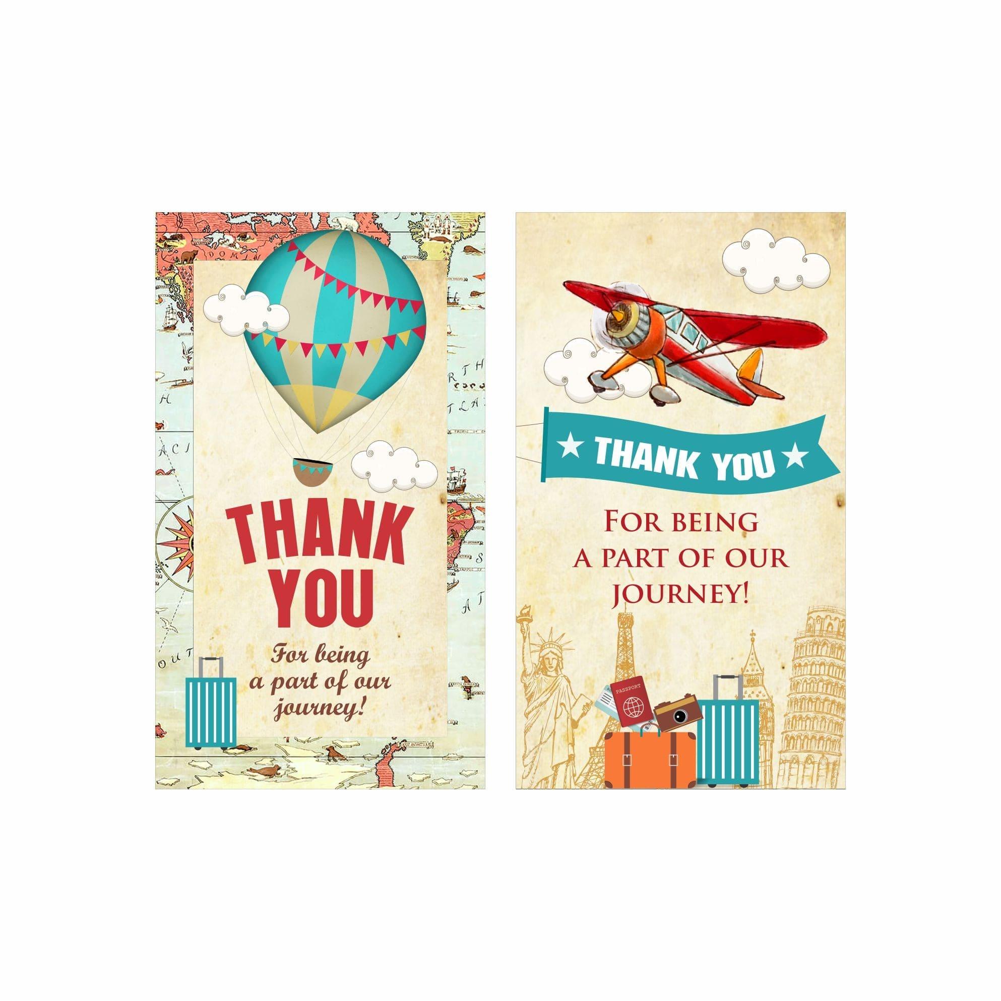 Travel Theme Thank you Tags THEME PARTIES Pretty UR Party