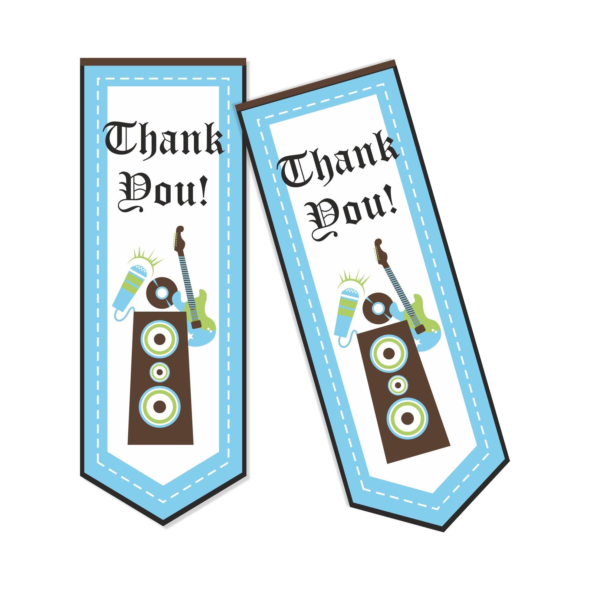 Rockstar Theme Thank you Tags THEME PARTIES Pretty UR Party