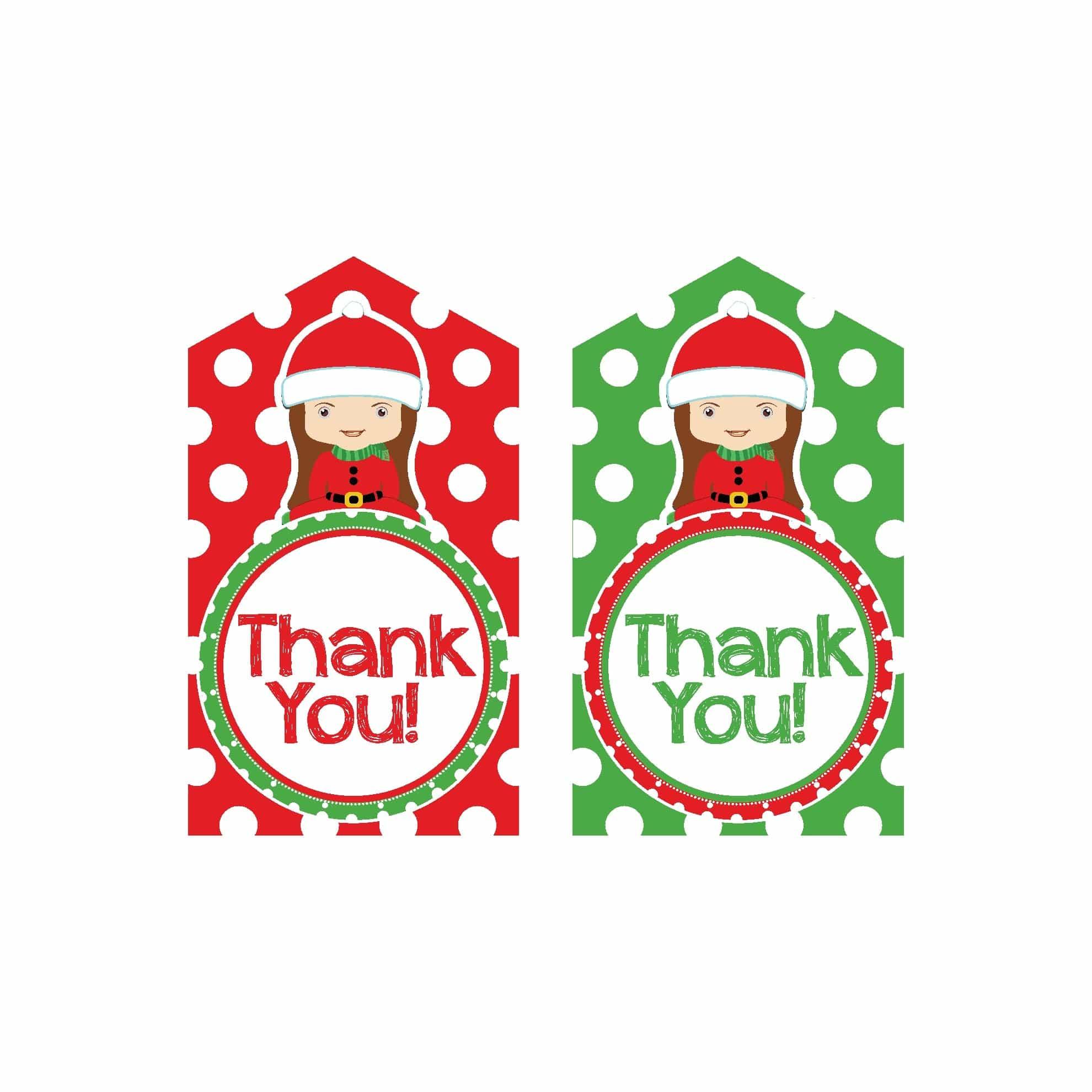 Santa's Friends Thank you Tags ALL PARTY SUPPLIES Pretty UR Party