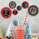 Transformers Paper Fans - Set of 6 DECORATIONS Pretty UR Party