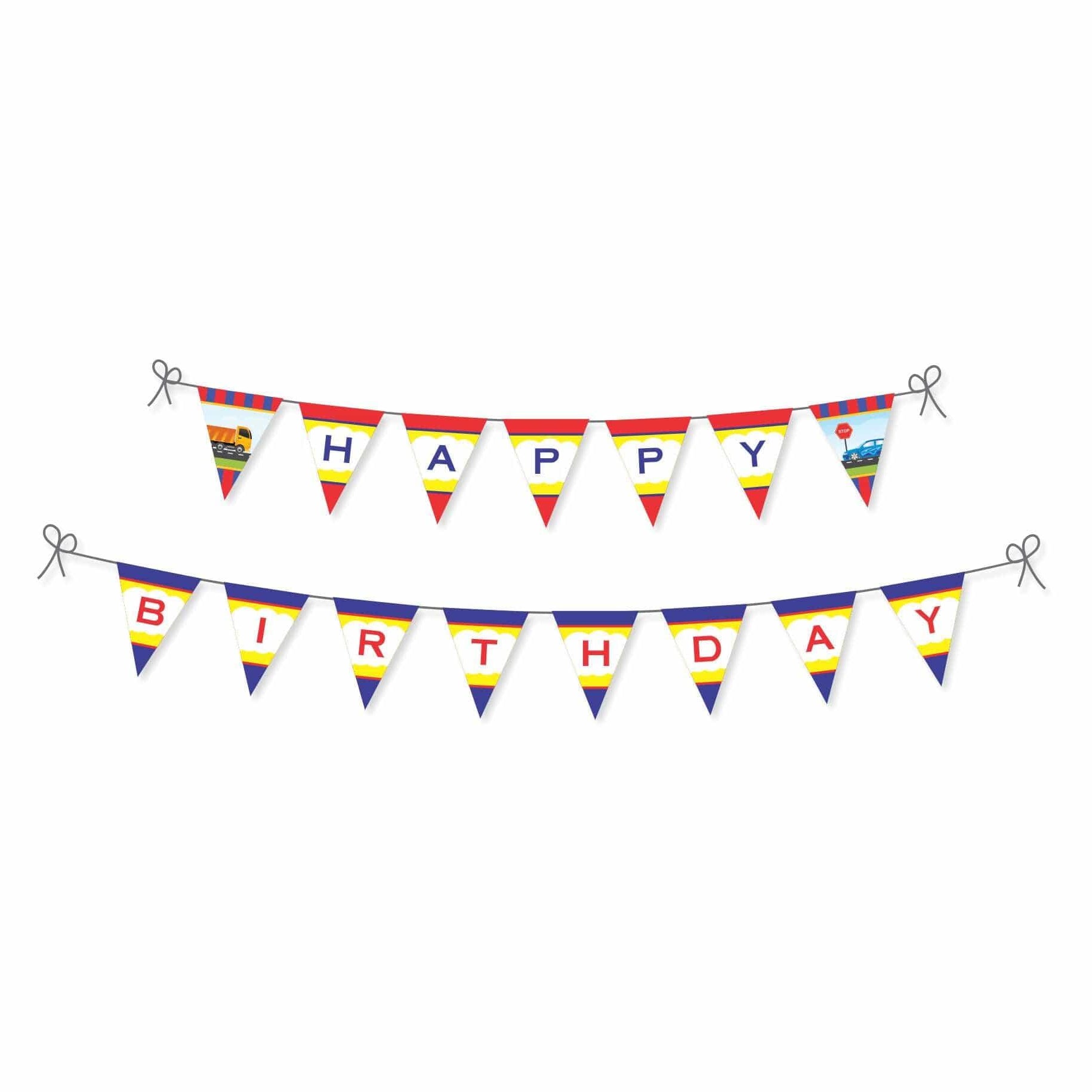 Transport Bunting THEME PARTIES Pretty UR Party