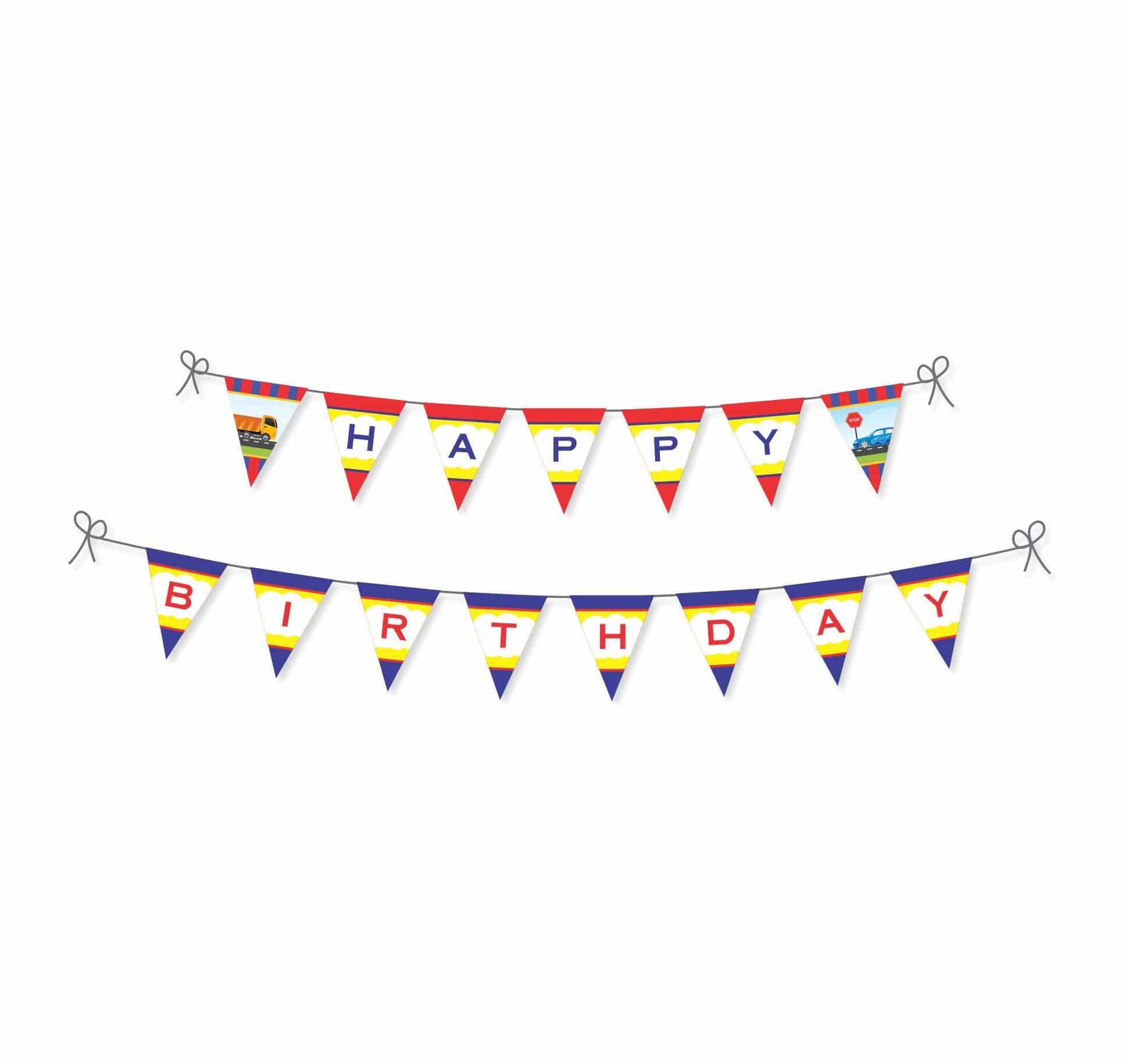 Transport Bunting THEME PARTIES Pretty UR Party