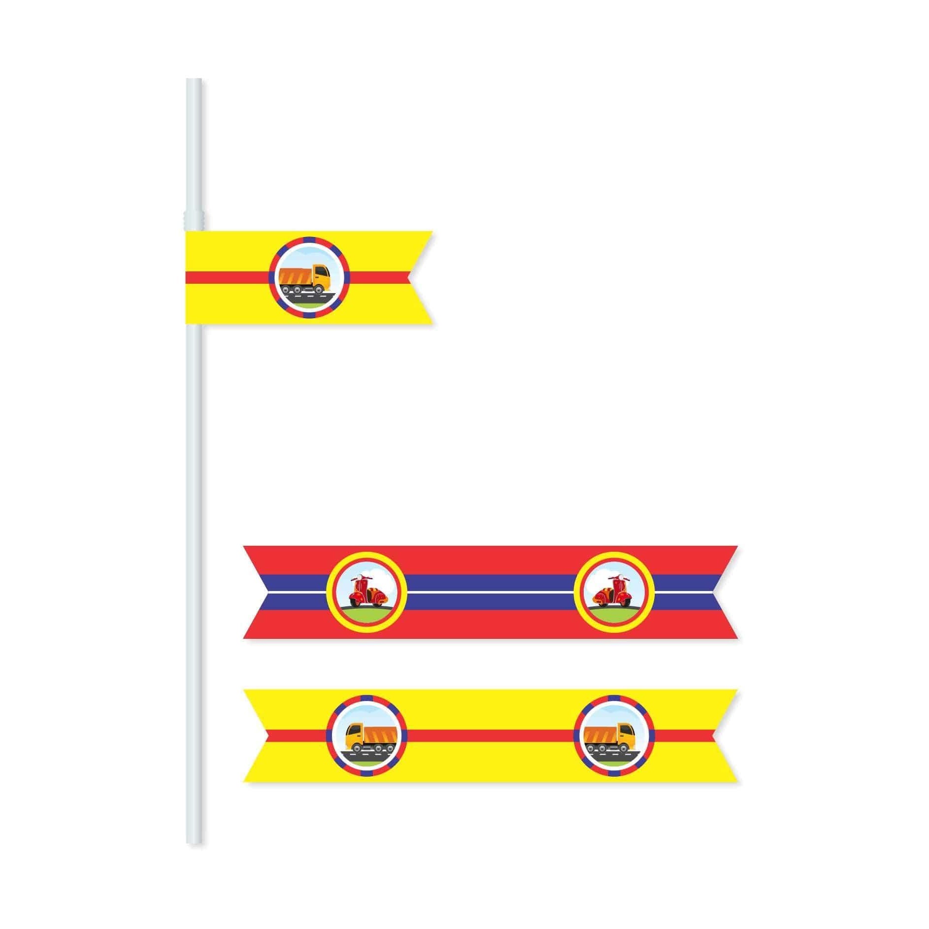 Transport Straws THEME PARTIES Pretty UR Party