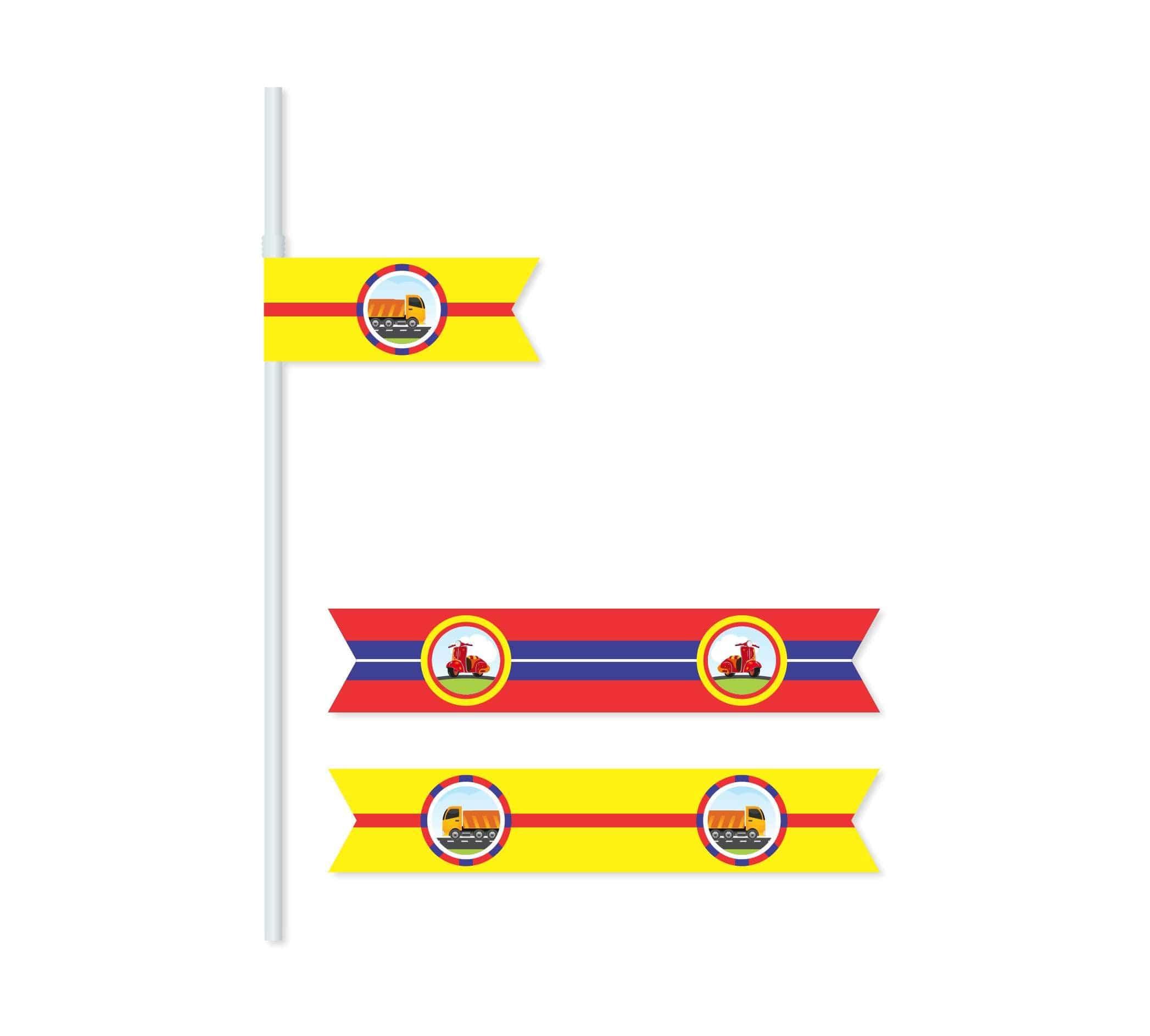 Transport Straws THEME PARTIES Pretty UR Party