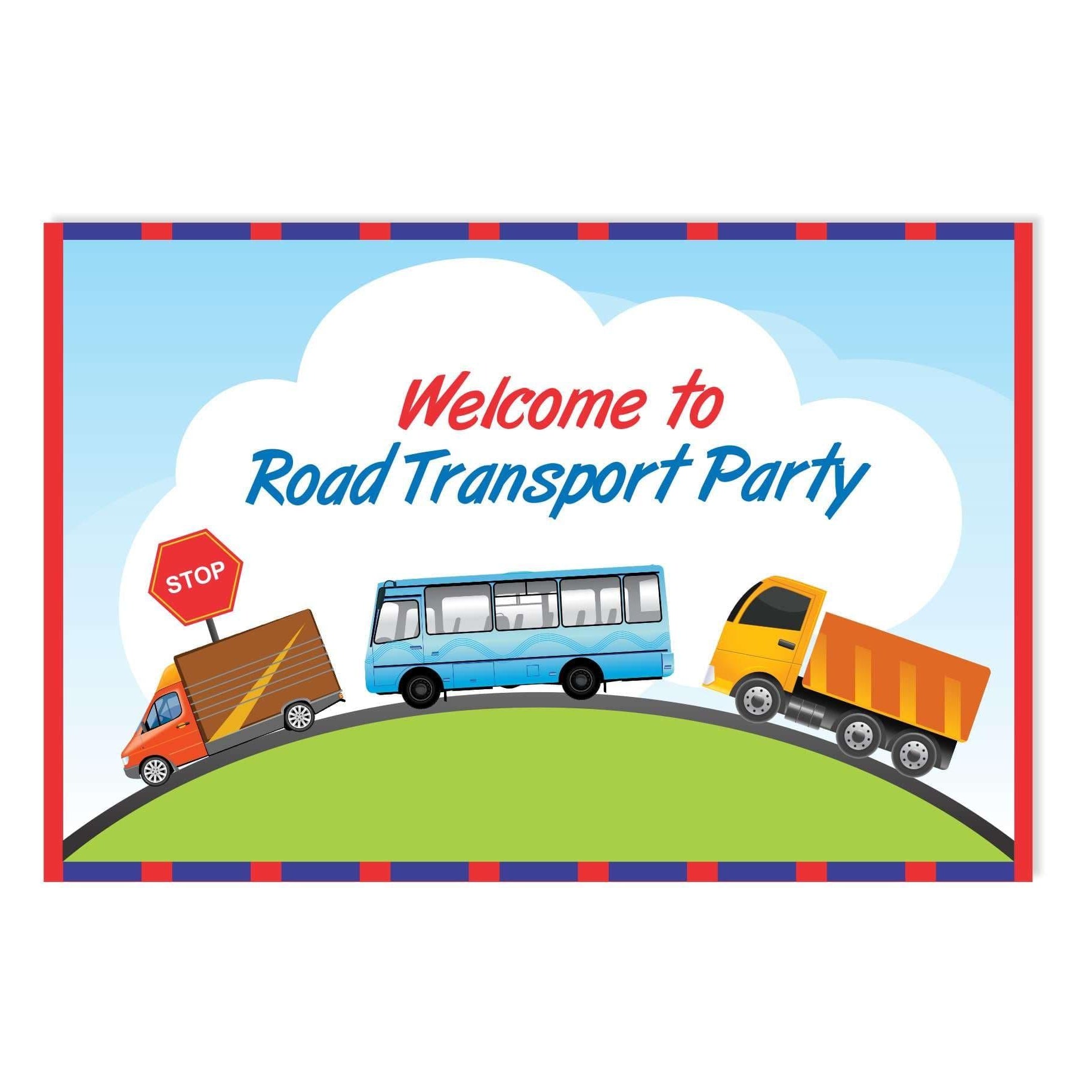 Transport Entrance Banner / Door Sign THEME PARTIES Pretty UR Party