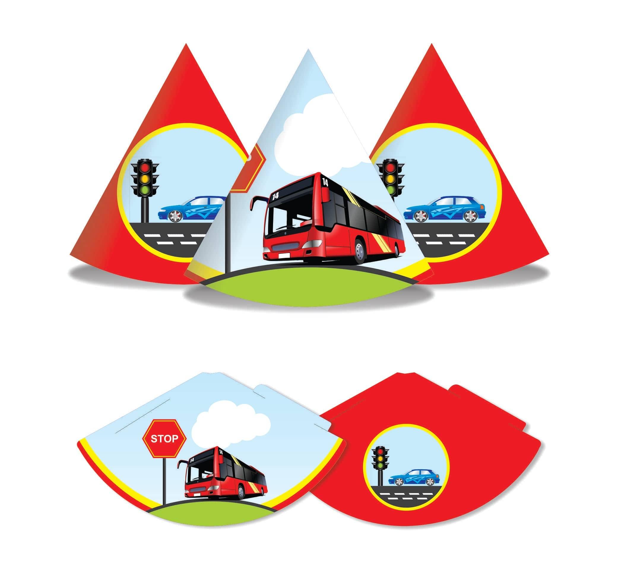 Transport Hats - Pack of 10 THEME PARTIES Pretty UR Party