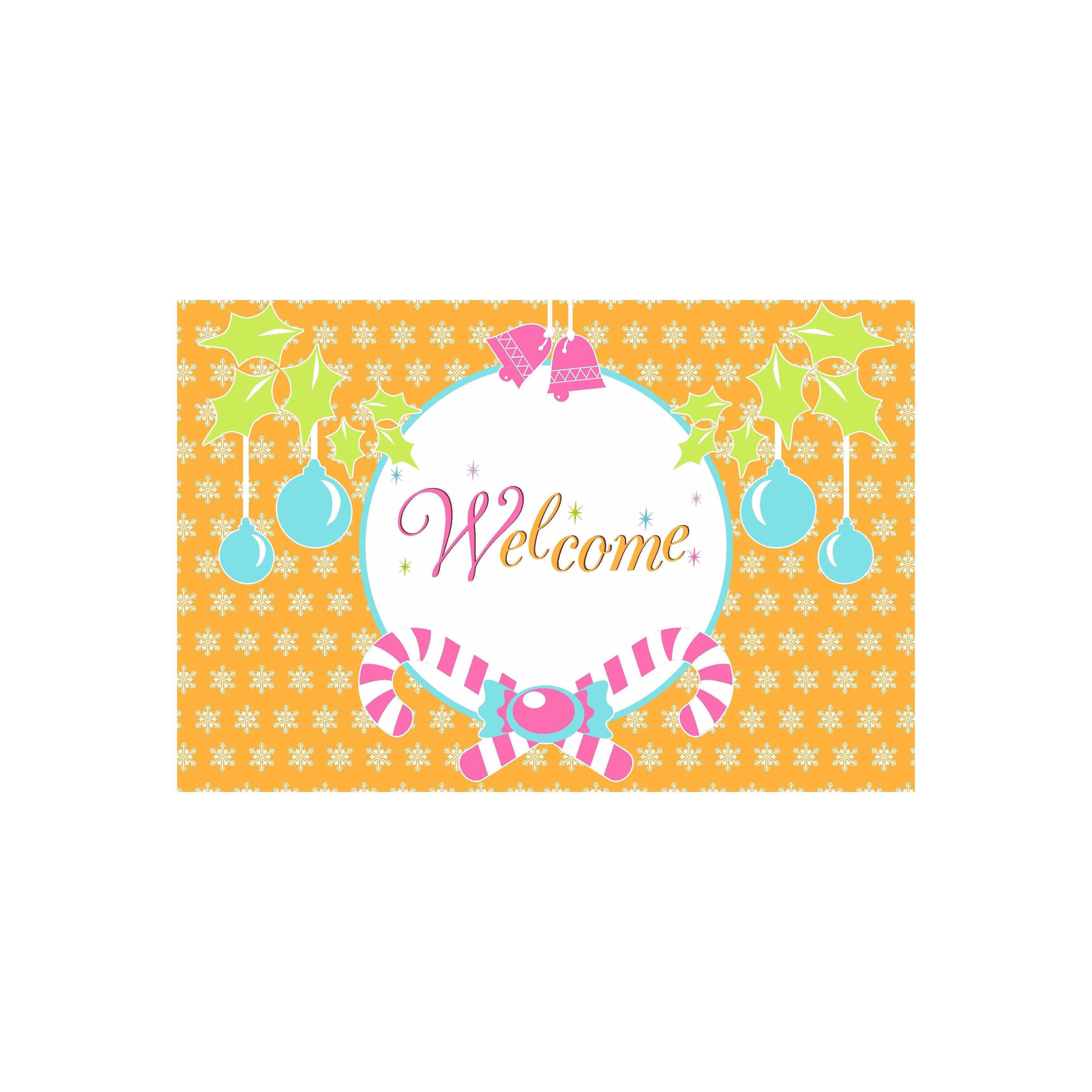 Merry and Bright Entrance Banner / Door Sign ALL PARTY SUPPLIES Pretty UR Party