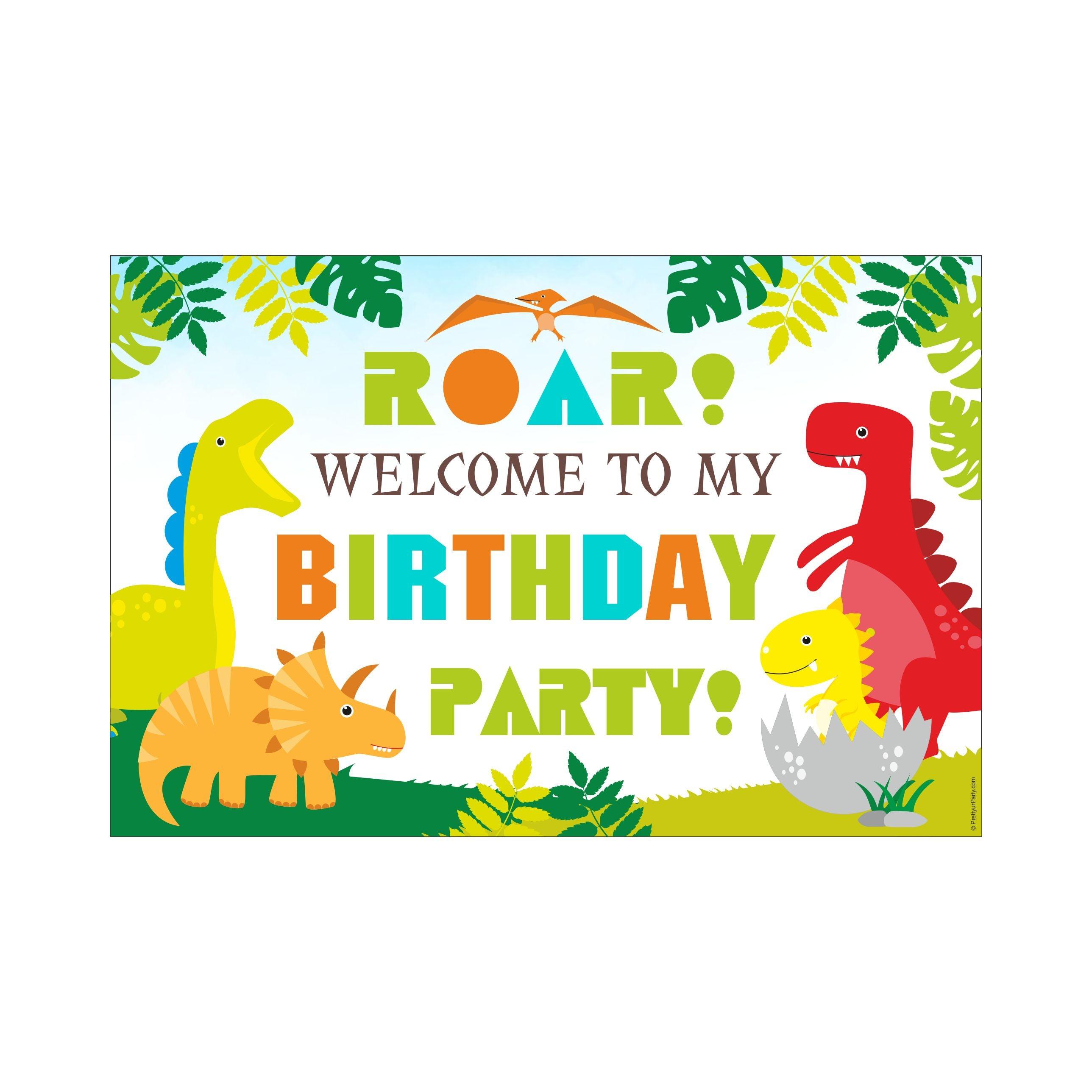 Dinosaur Entrance Banner / Door Sign THEME PARTIES Pretty UR Party