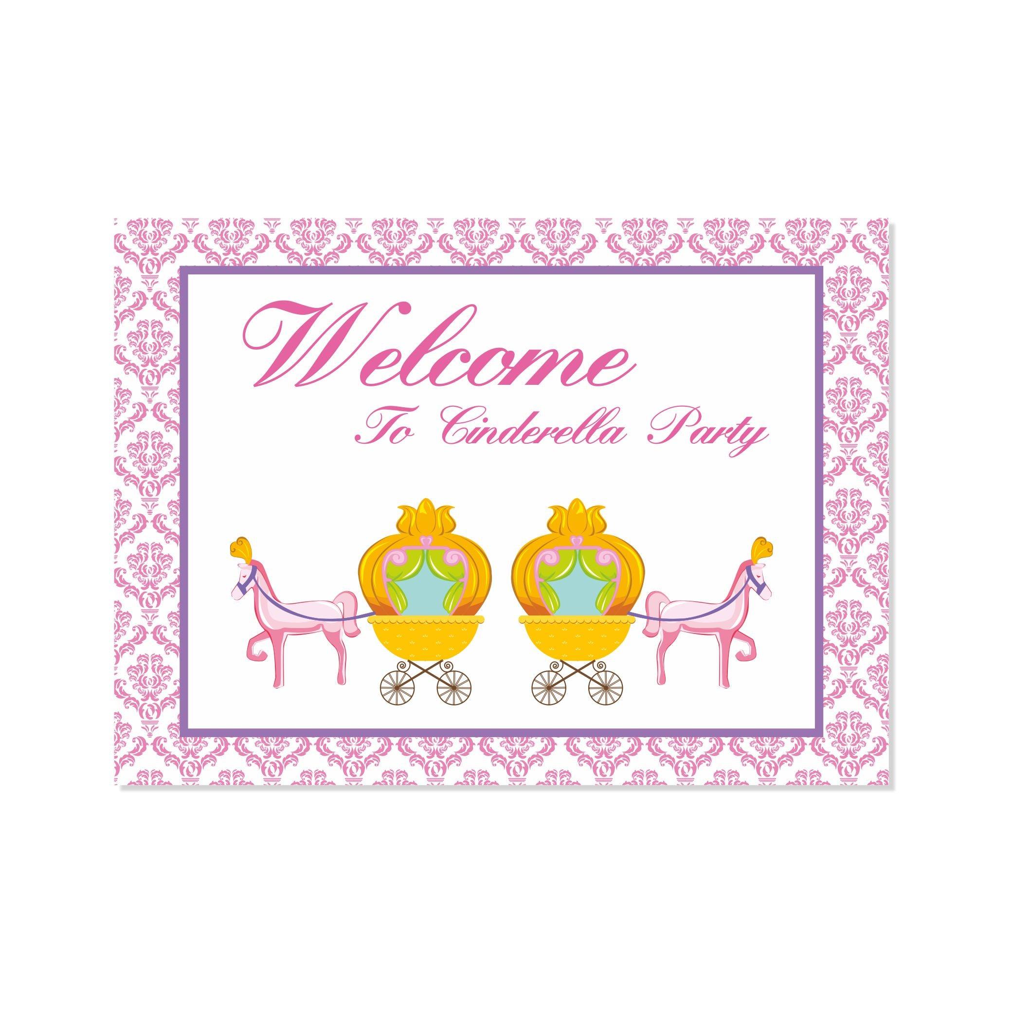 Cinderella Inspired Entrance Banner / Door Sign THEME PARTIES Pretty UR Party