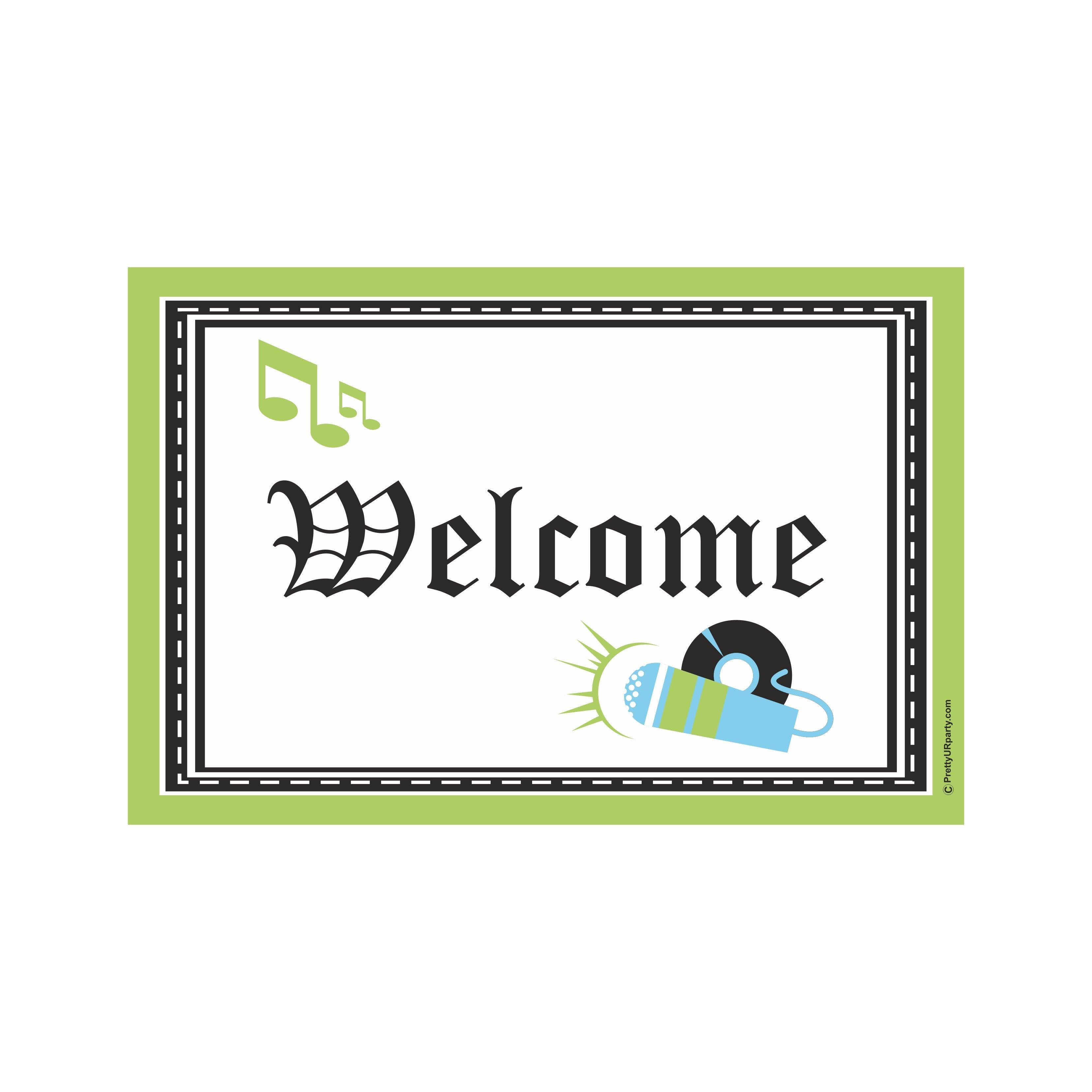 Rockstar Theme Entrance Banner / Door Sign THEME PARTIES Pretty UR Party