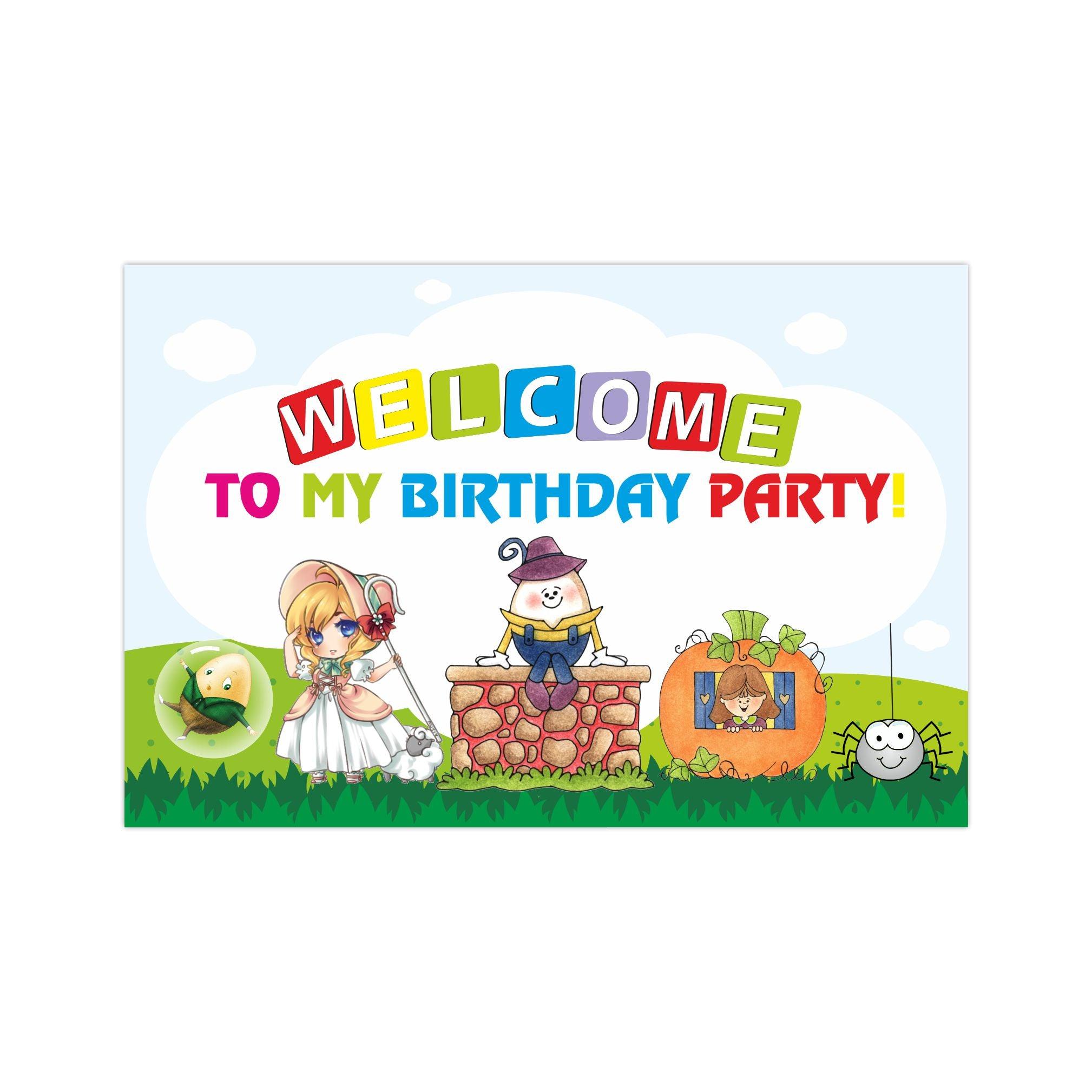 Nursery Rhymes Entrance Banner / Door Sign THEME PARTIES Pretty UR Party
