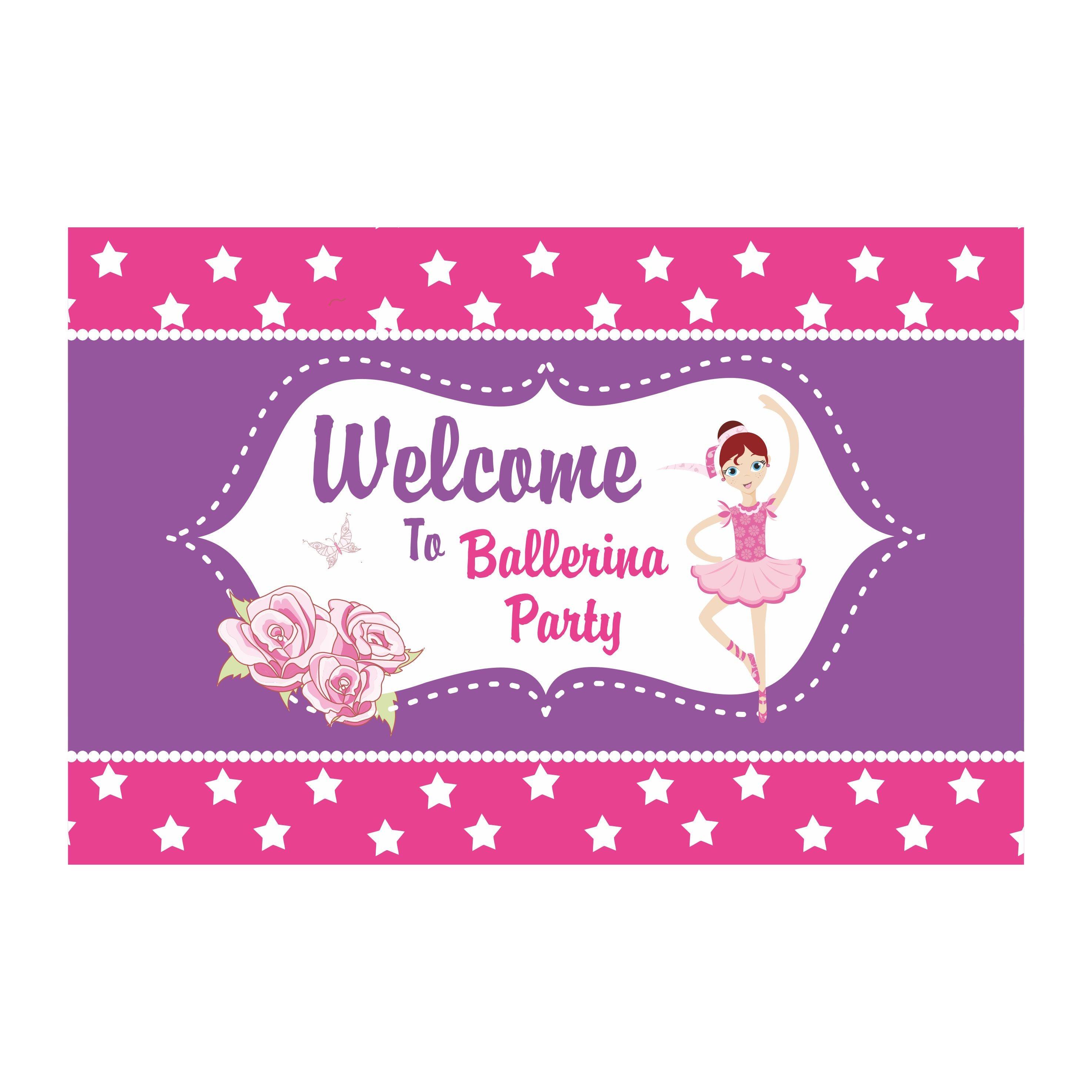Ballerina Theme Entrance Banner / Door Sign THEME PARTIES Pretty UR Party