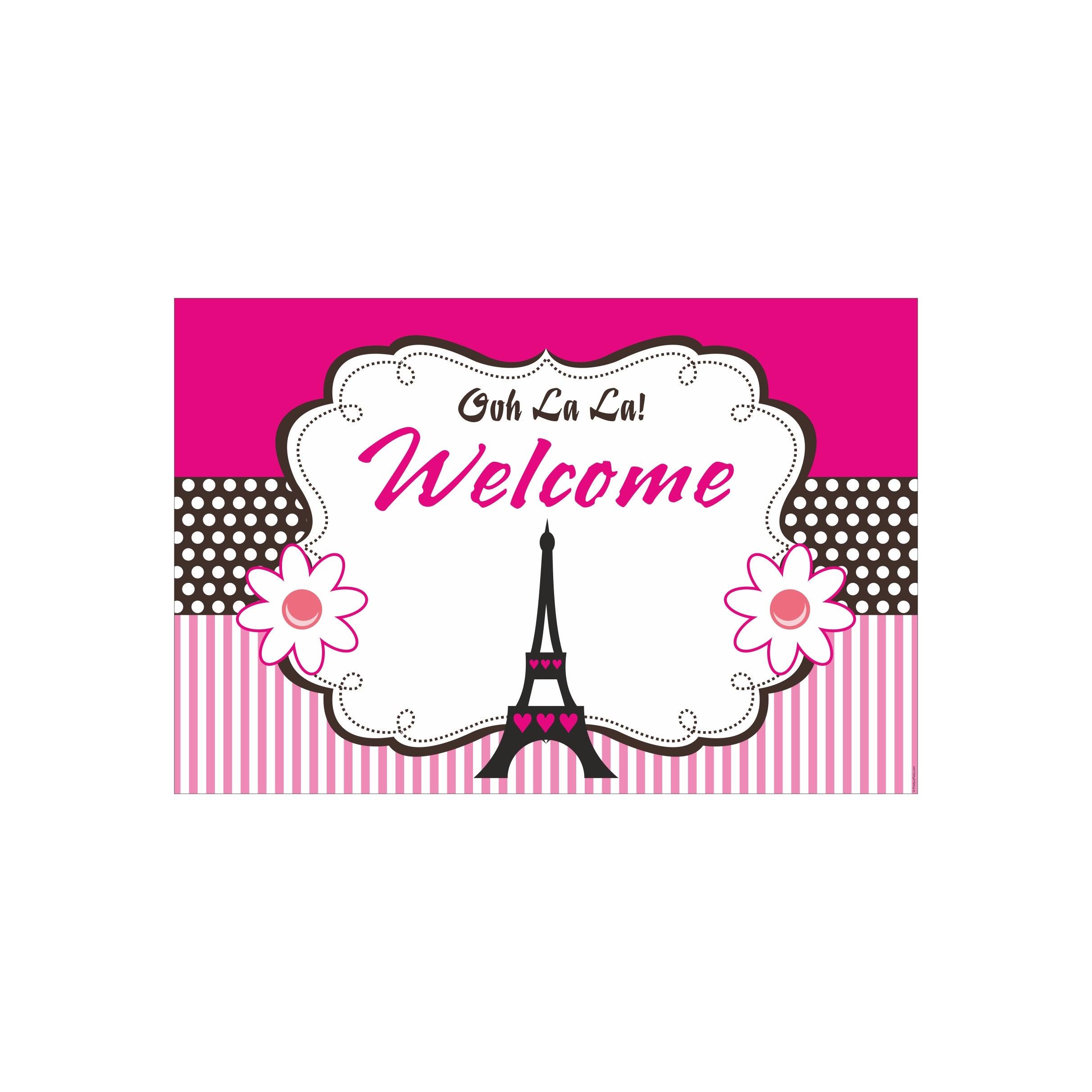 Paris Entrance Banner / Door Sign THEME PARTIES Pretty UR Party
