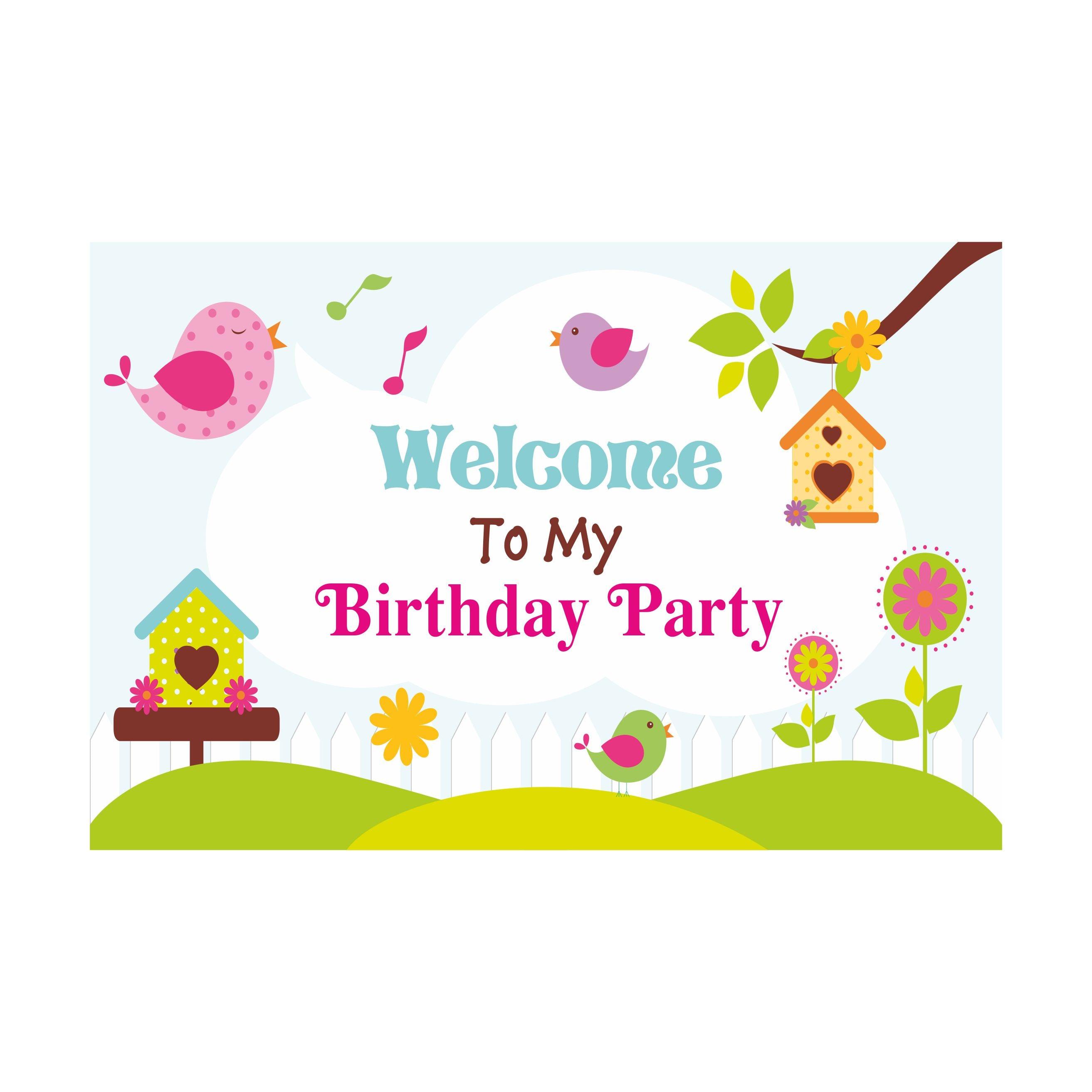Little Bird Entrance / Welcome Banner THEME PARTIES Pretty UR Party