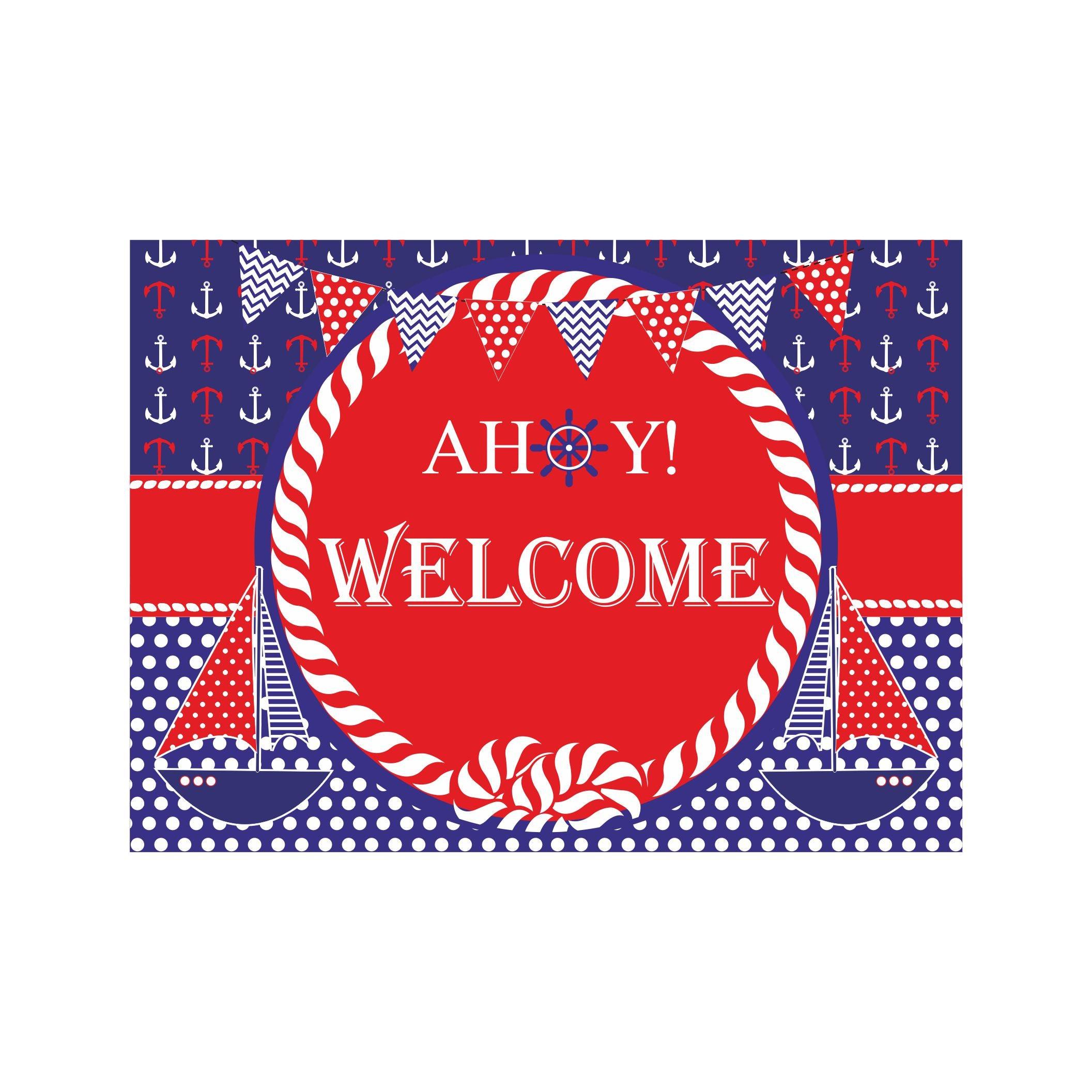 Nautical Entrance Banner / Door Sign THEME PARTIES Pretty UR Party
