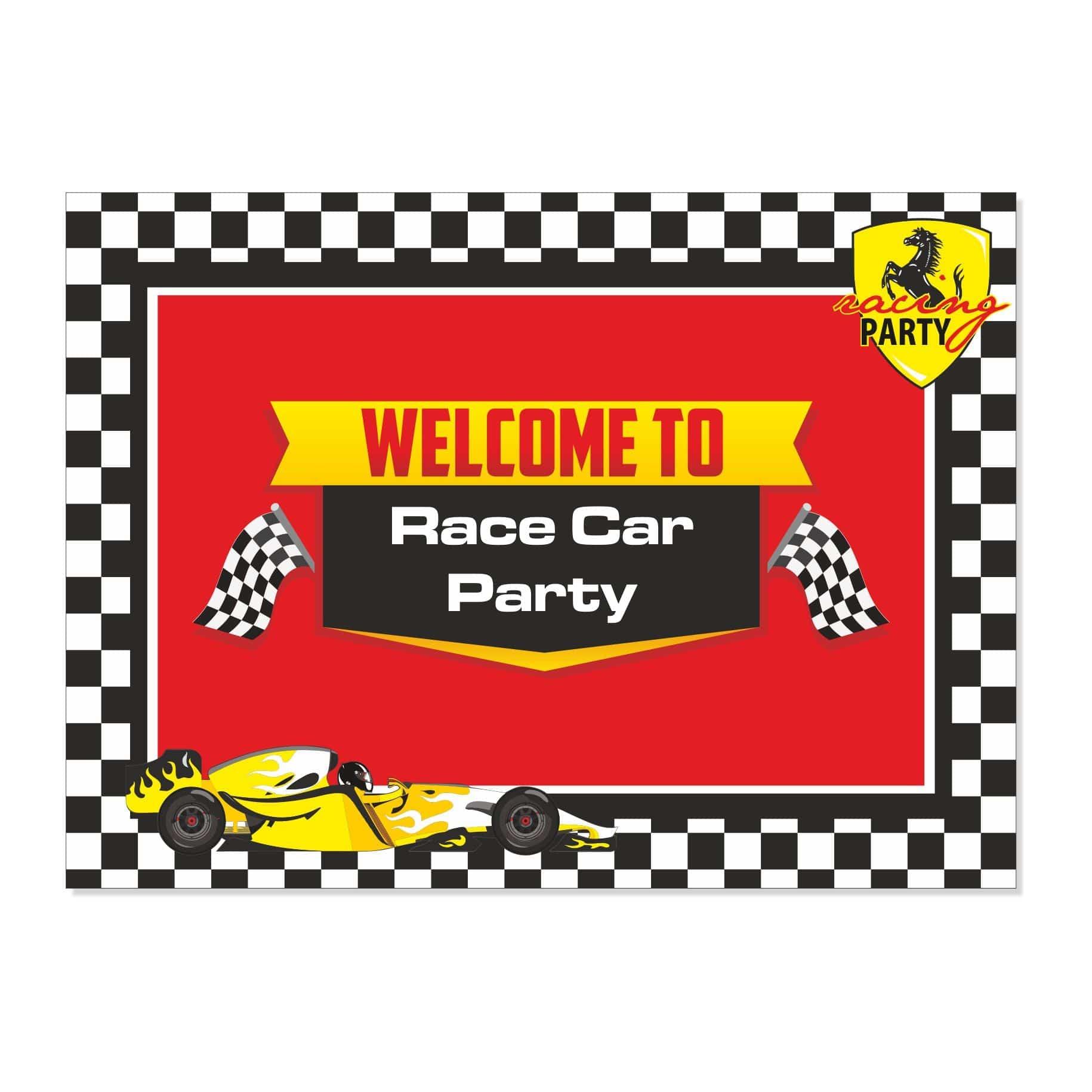 Race Car Party Theme Entrance Banner / Door Sign THEME PARTIES Pretty UR Party