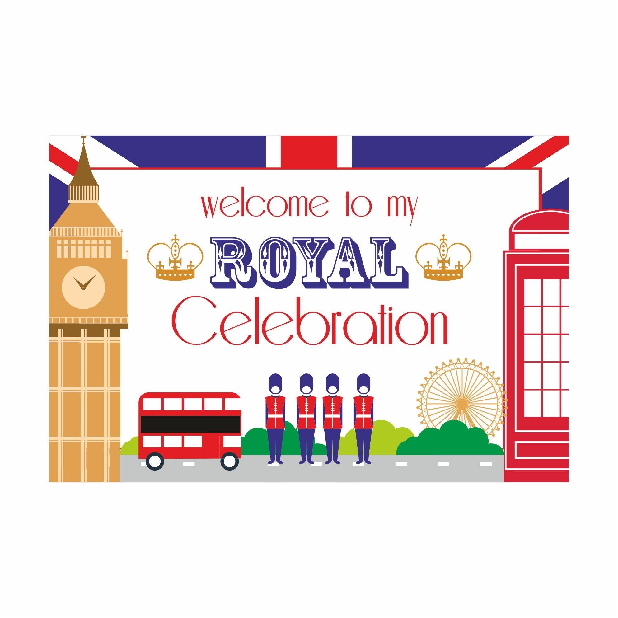 London Theme Entrance Banner / Door Sign THEME PARTIES Pretty UR Party
