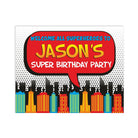 Superhero Party Theme Entrance Banner | Superhero Party Door Sign THEME PARTIES Pretty UR Party