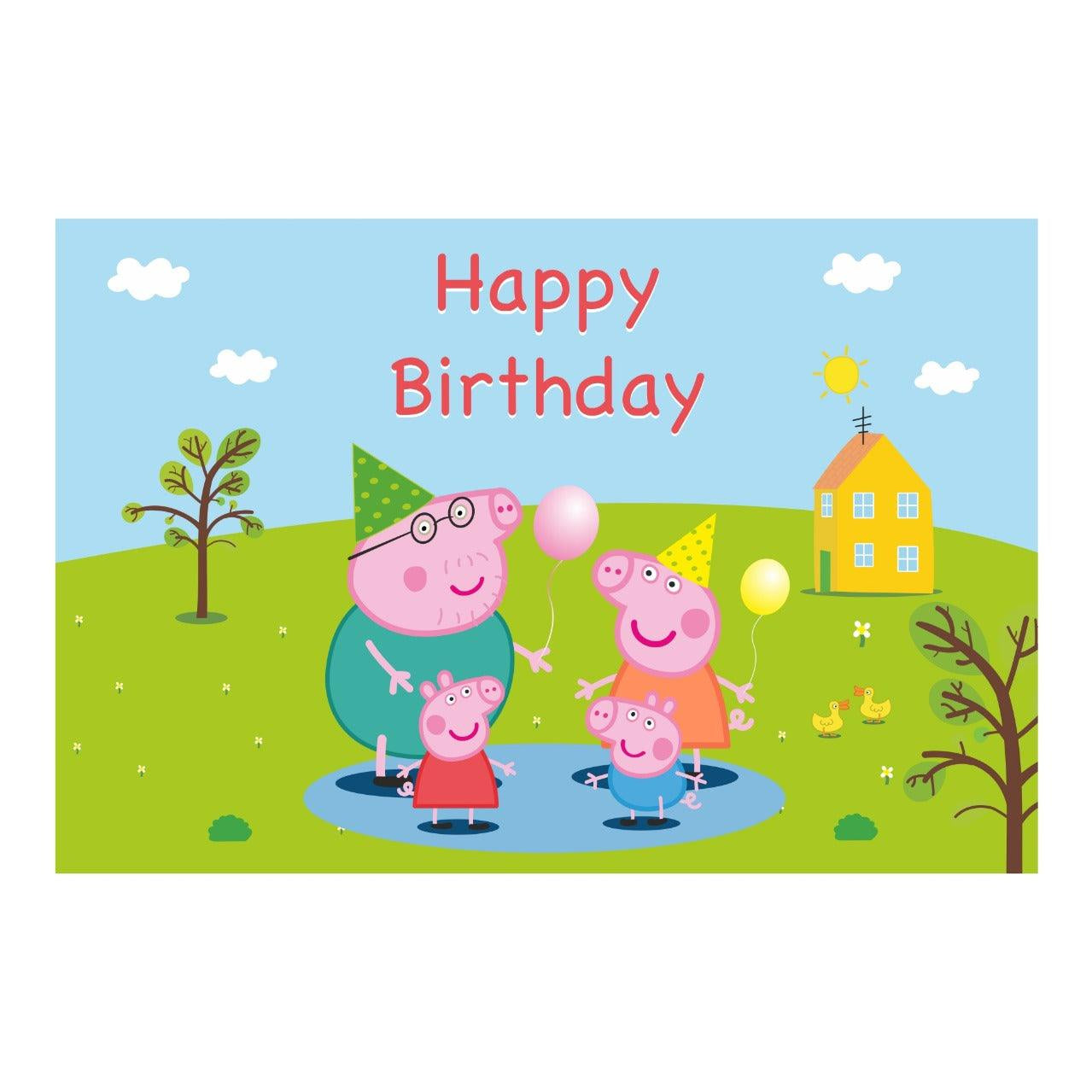Peppa Pig Backdrop THEME PARTIES Pretty UR Party