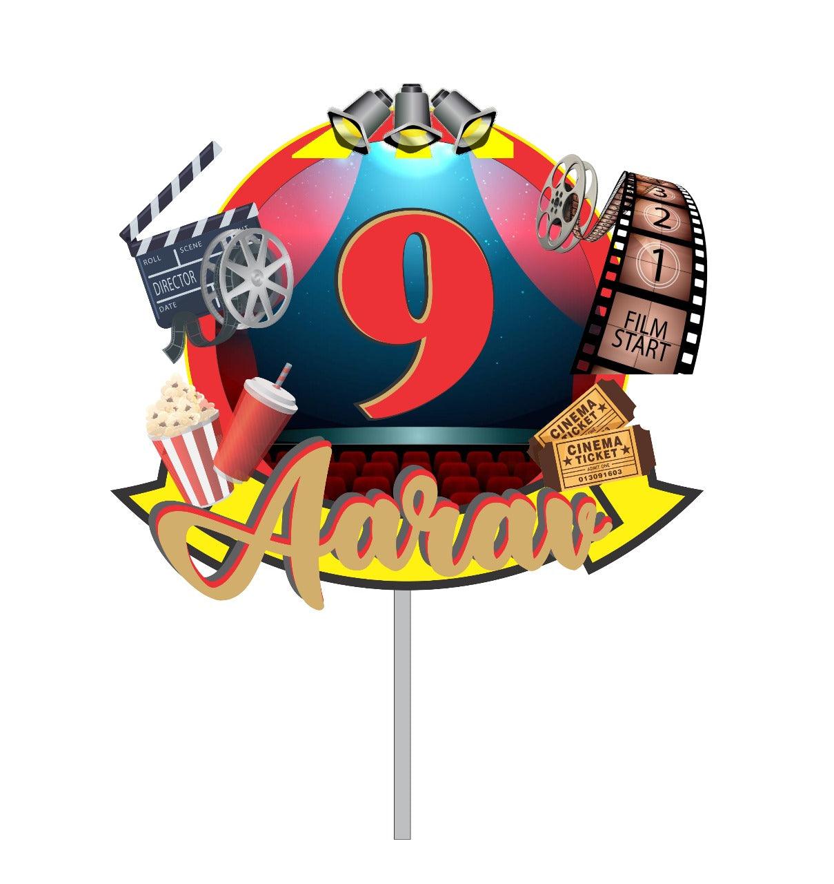 Movie themed Cake Topper HANDCRAFTED Pretty UR Party