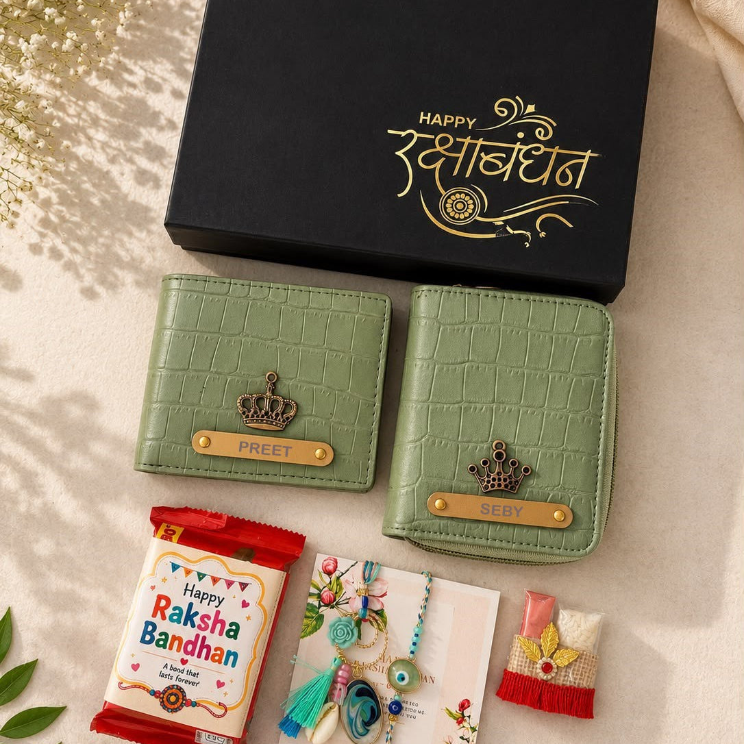 Bhai - Bhabhi Rakhi Wallet Combo Bhai - Bhabhi Rakhi Wallet Combo