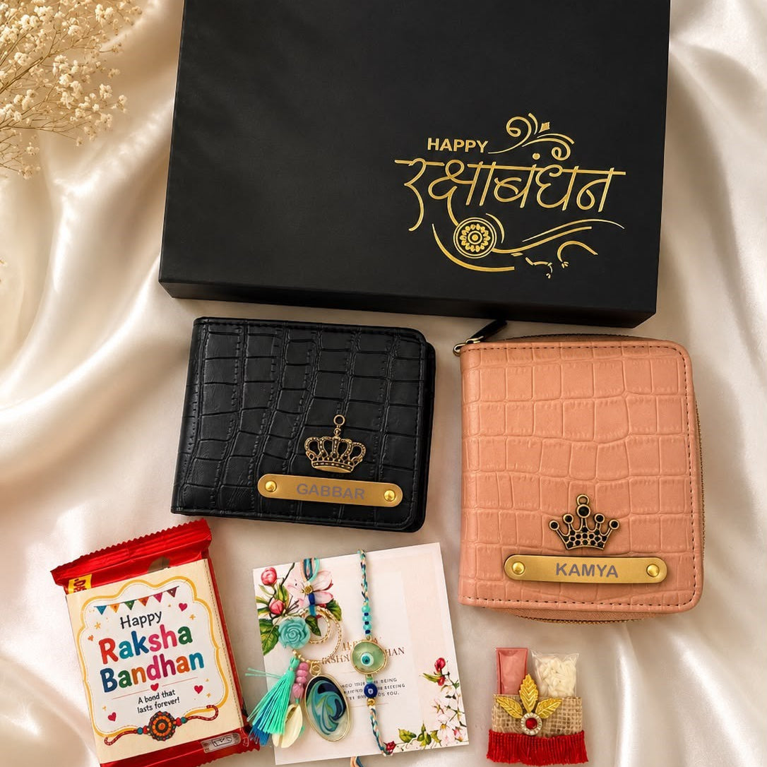 Bhai - Bhabhi Rakhi Wallet Combo Bhai - Bhabhi Rakhi Wallet Combo