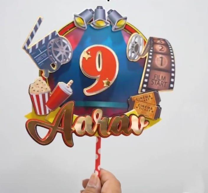 Movie themed Cake Topper HANDCRAFTED Pretty UR Party