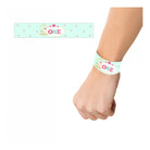 Mint and Pink Floral 1st Birthday Theme Wrist bands - Pack of 10 ALL PARTY SUPPLIES Pretty UR Party