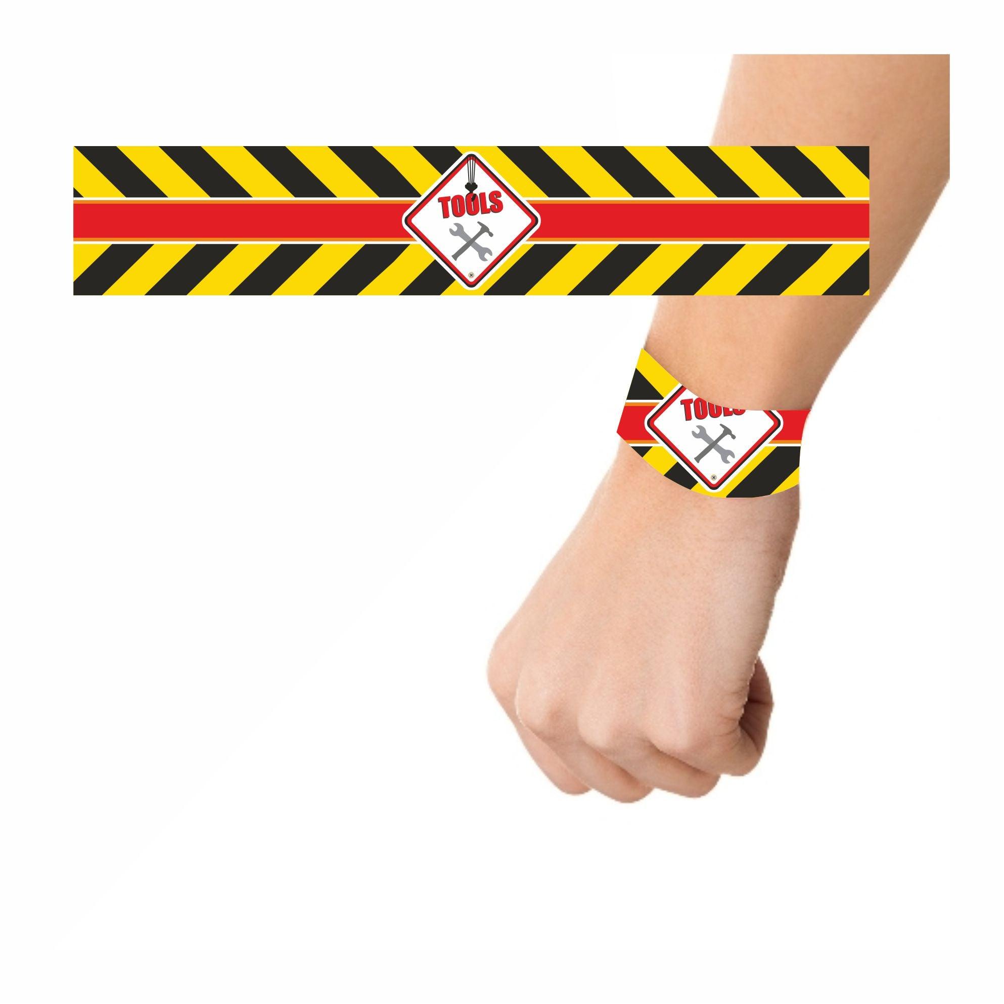 New Construction Theme Wrist Bands - Pack of 10 THEME PARTIES Pretty UR Party