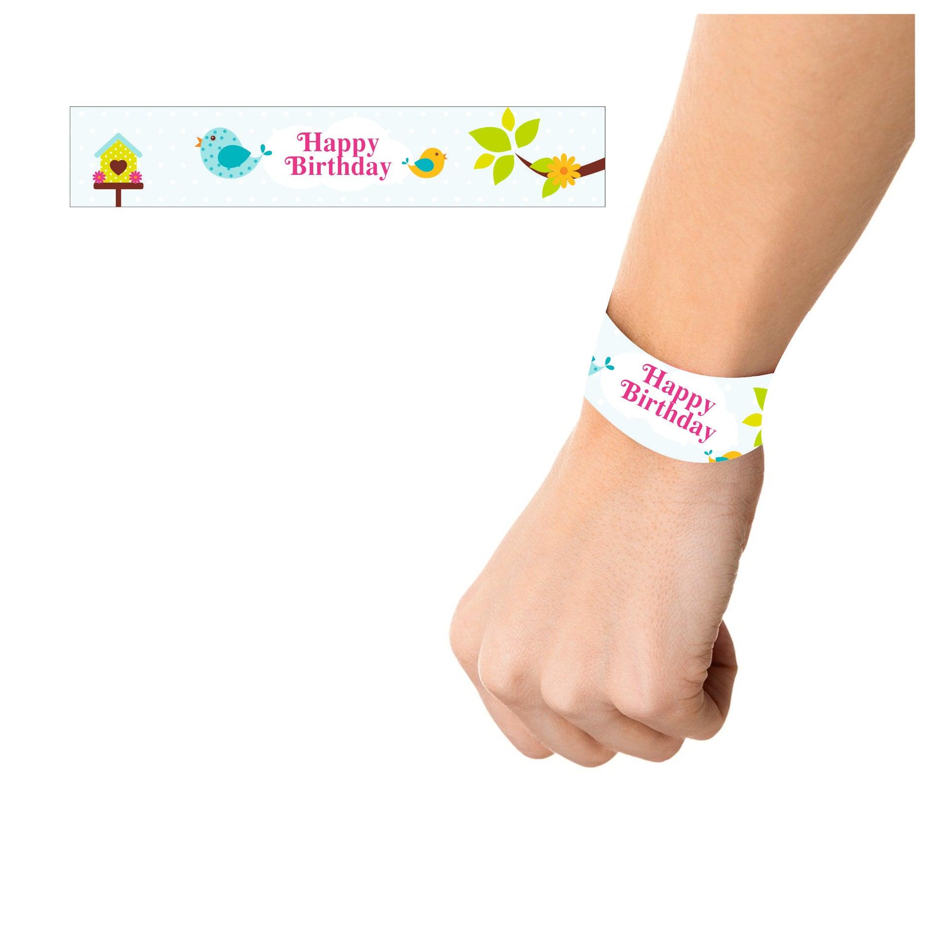 Little Bird Theme Wrist Bands - Pack of 10 THEME PARTIES Pretty UR Party