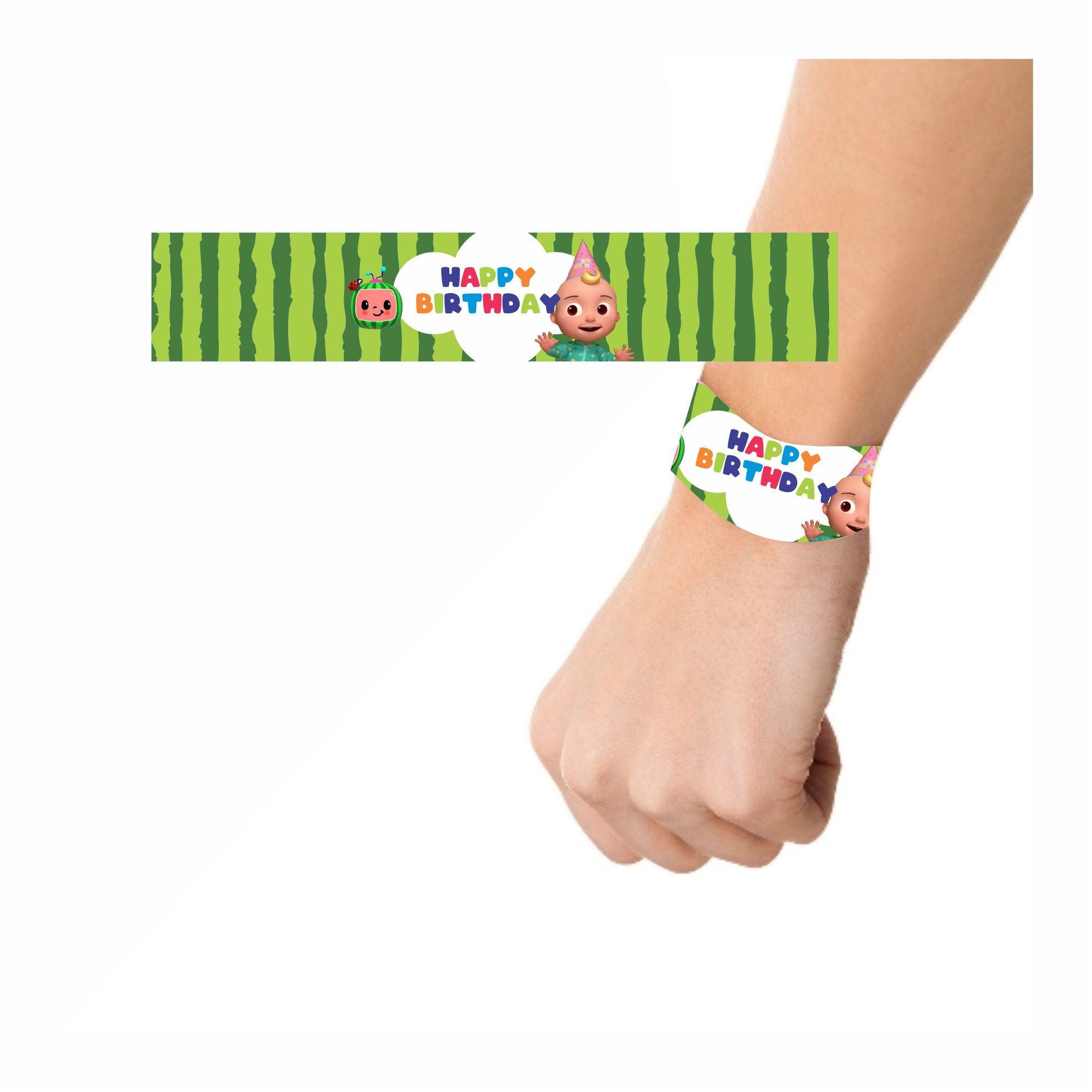 Cocomelon Theme Wrist Bands - Pack of 10 THEME PARTIES Pretty UR Party