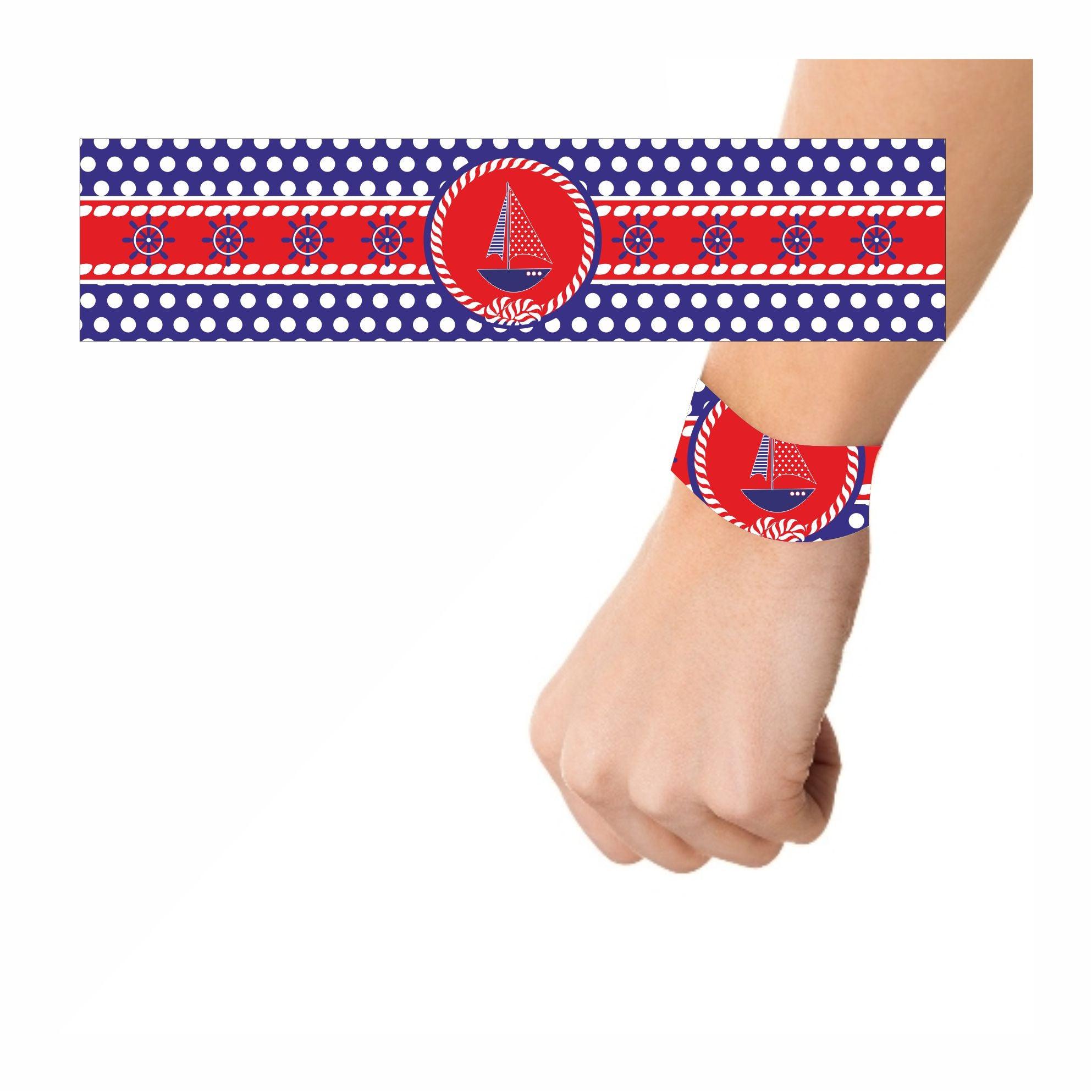 Nautical Theme Wrist Bands - Pack of 10 THEME PARTIES Pretty UR Party
