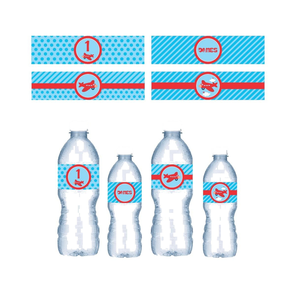 Airlines Water Bottle Labels