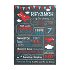 Airlines Chalkboard Poster PERSONALISED Pretty UR Party
