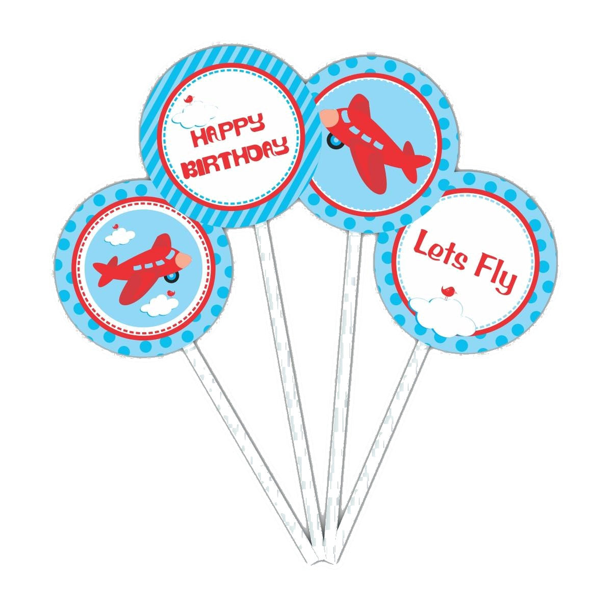 Airlines Cupcake / Food Toppers